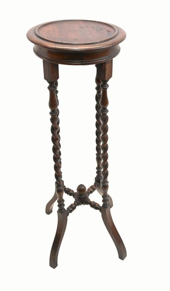 Edwardian Plant Stand Pedestal Table Barley Twist photo furniture