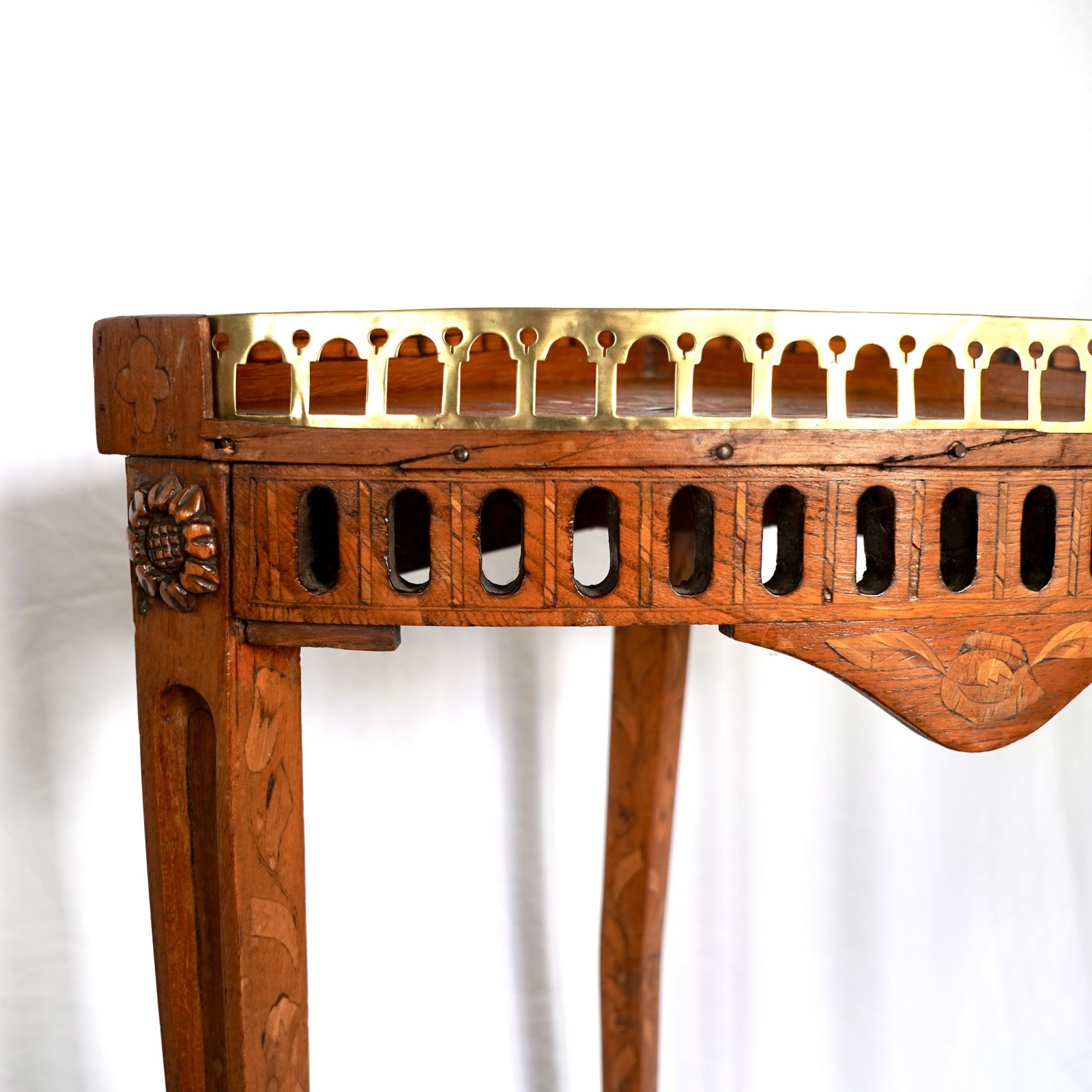Pair Of 18th Century Dutch Elm Marquetry Corner Tables photo buy