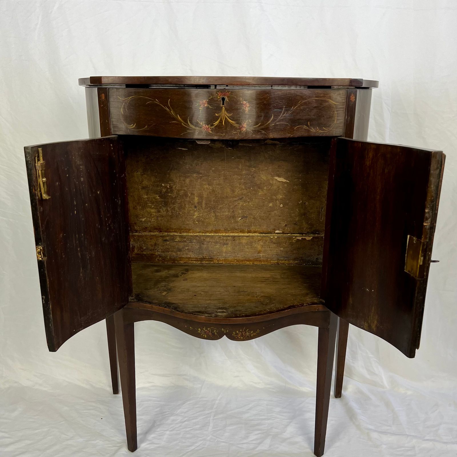 photo buy Small 19th Century Sheraton Revival Simulated Rosewood Serpentine Commode