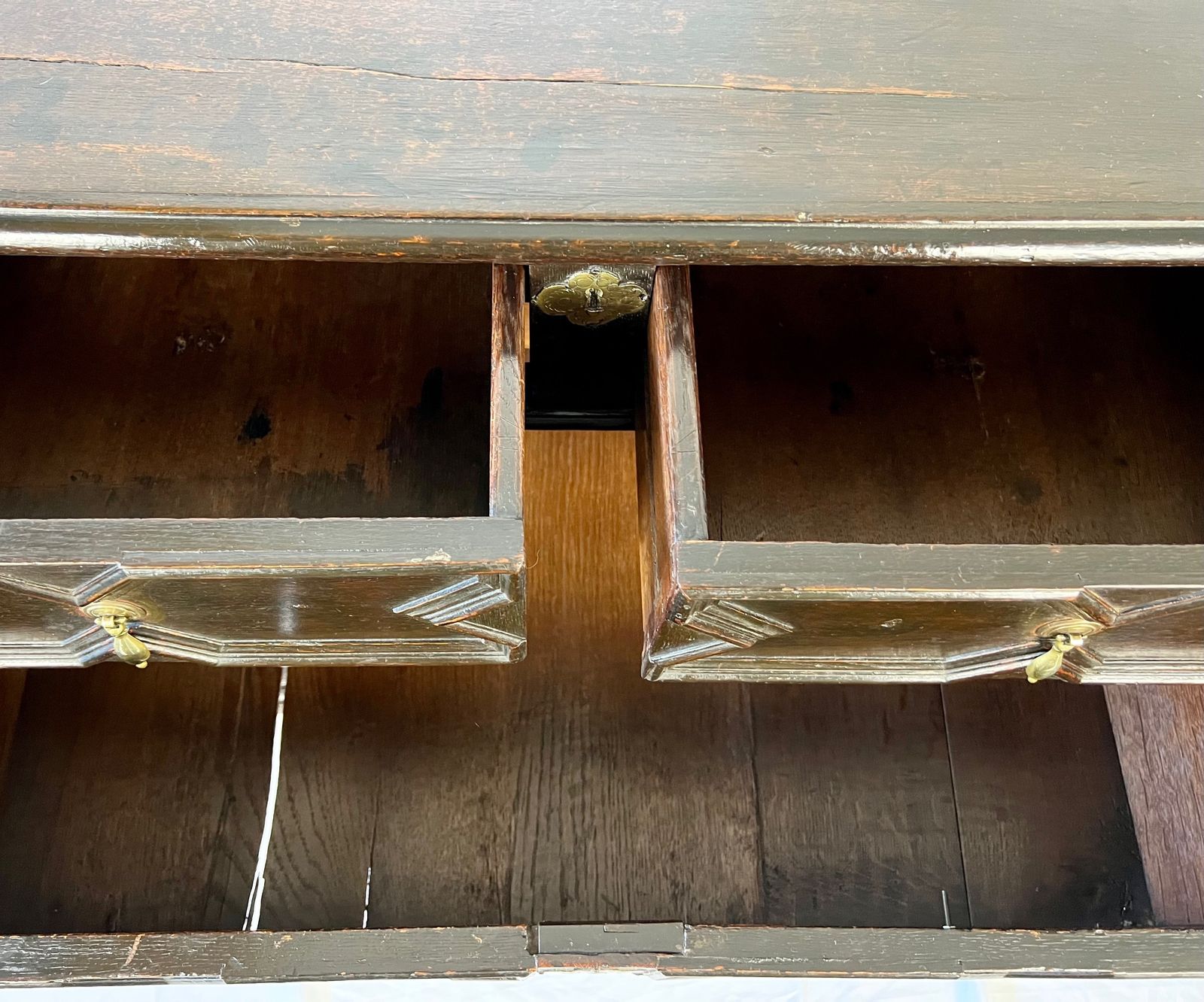 Large 17th Century Oak Chest Of Drawers photo vintage