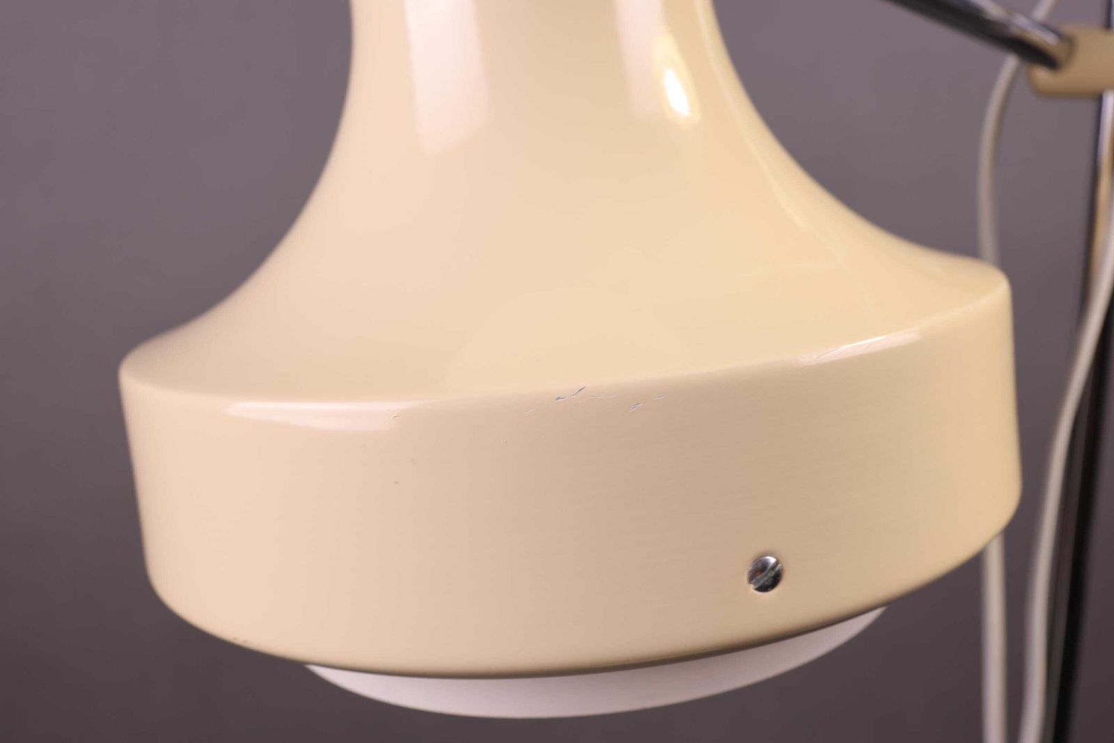 1970s Cream Floor Lamp | Vintage Adjustable Lamp | Mid Century Modern Lighting photo vintage