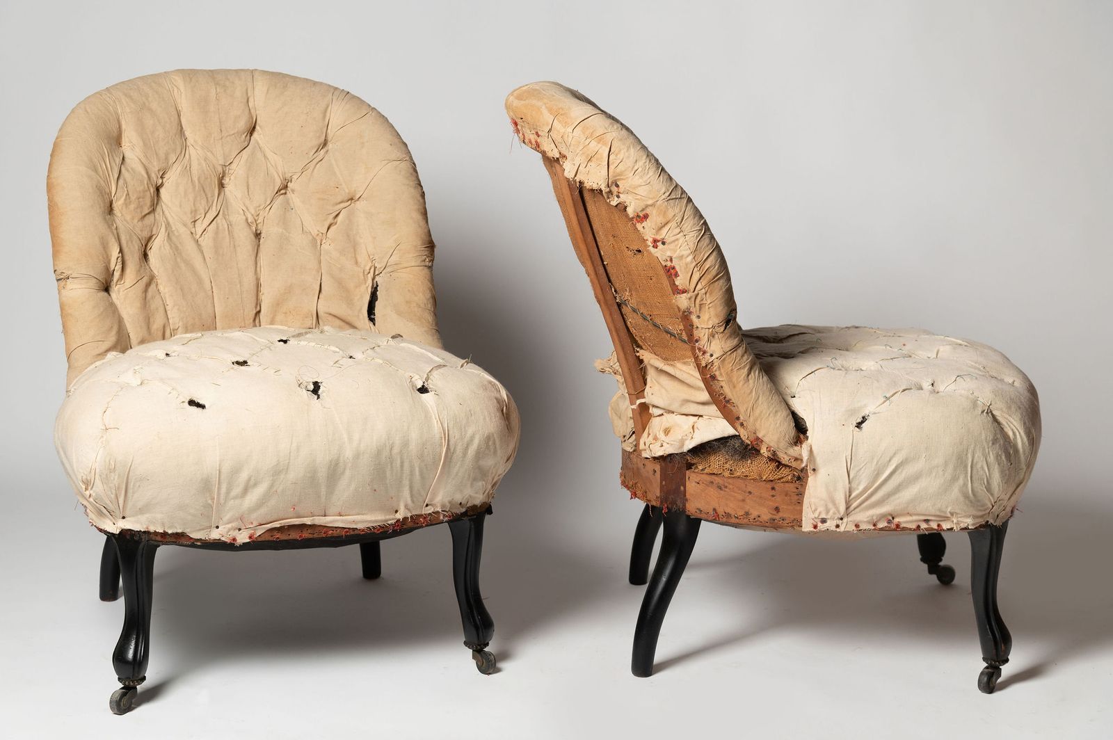 Antique French Pair Of Chairs, 1800s photo for sale