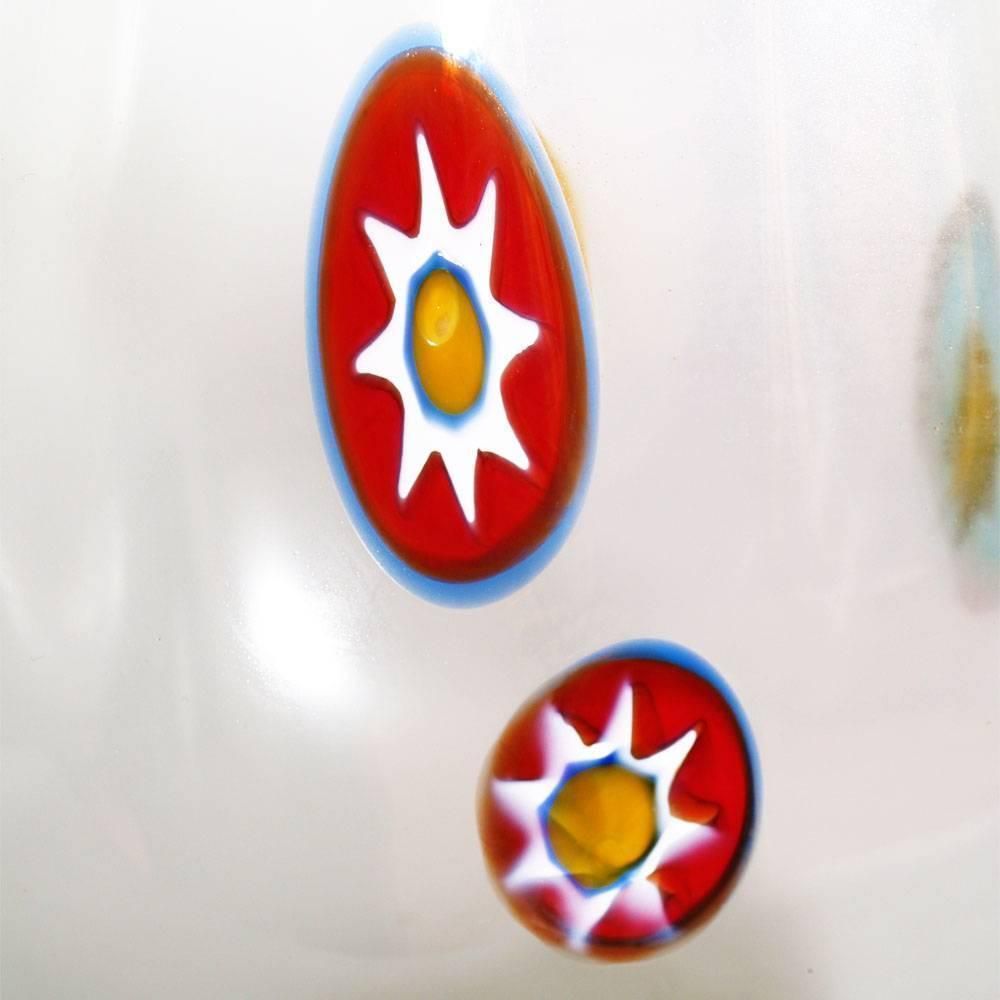 1950s Italian Venetian Blown Murano Glass Vase With Murrine By Gino Cenedese photo vinterior
