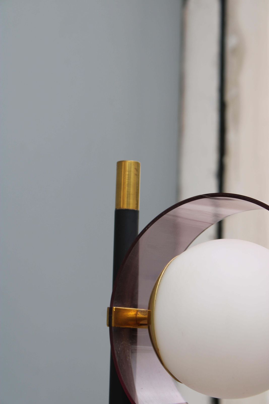 photo vinterior Floor Lamp In Brass And Marble Stilux Milano Italy 1950