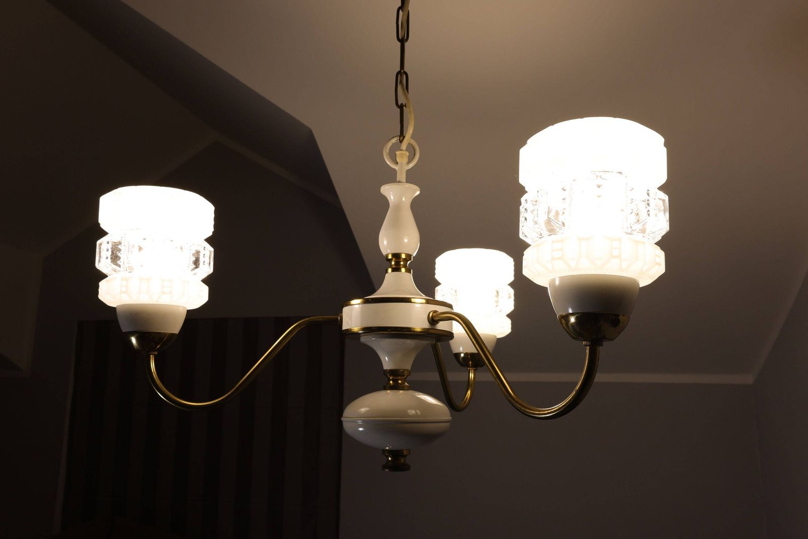 Vintage Mid Century Chandelier By Drukov   Home Accessories   Antique Lighting   Chandelier Lighting, Art Deco, Ceiling Light, Hanging Lamp photo buy