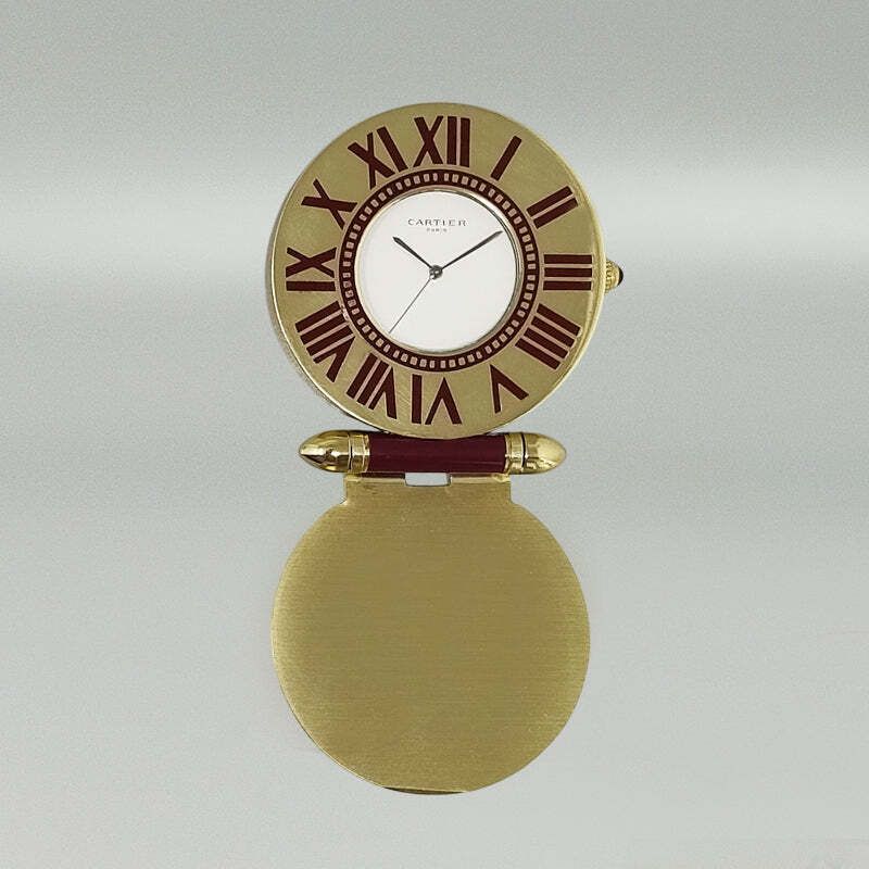 1990s Gorgeous Cartier Alarm Clock Pendulette. Made In France. photo vintage