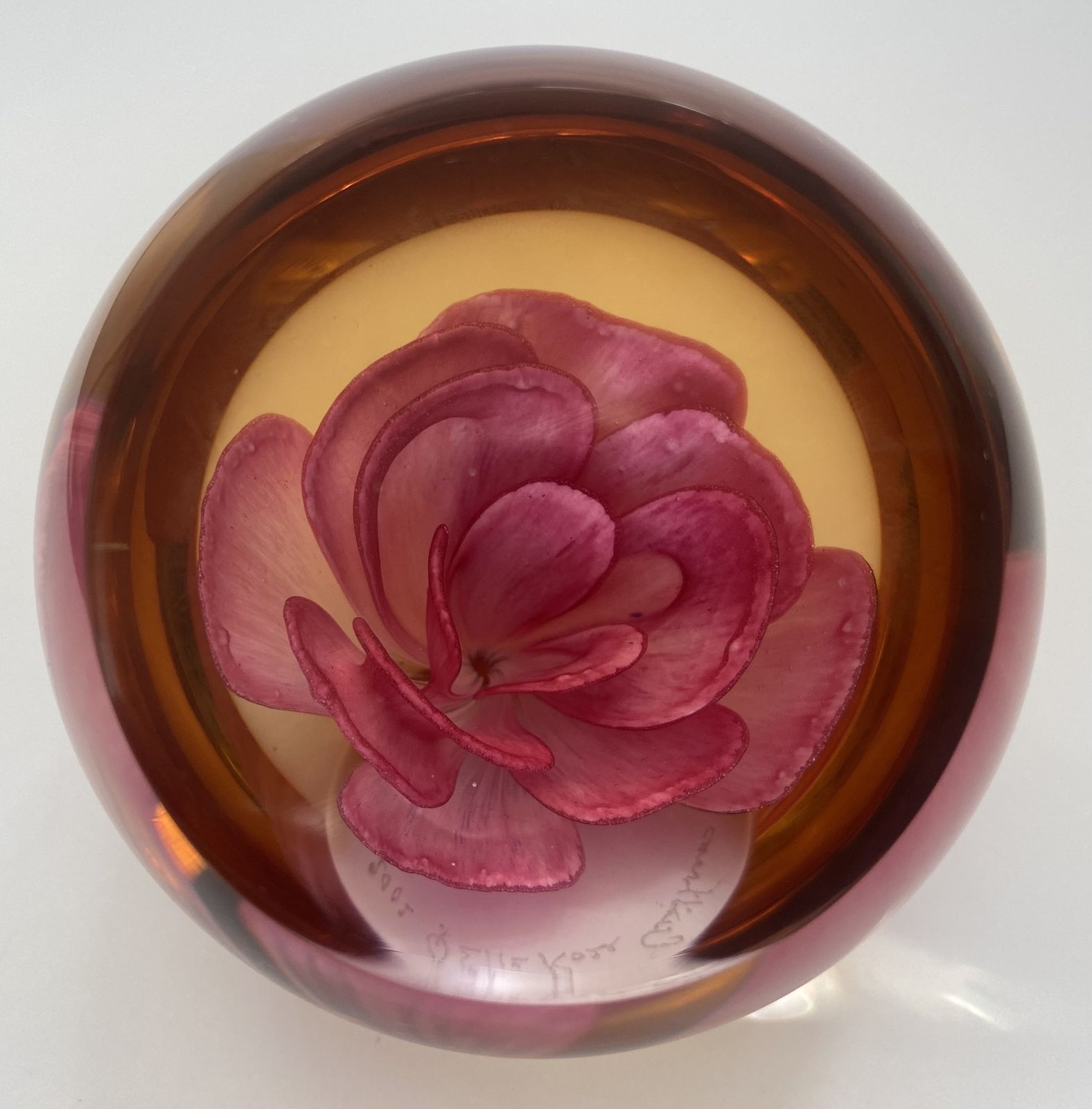 Caithness, Queen Elizabeth Rose, Golden Jubilee Commemorative Paperweight photo Home Decor
