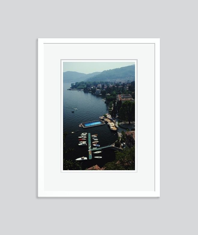 Slim Aarons 'Hotel On Lake Como' Framed White photo furniture
