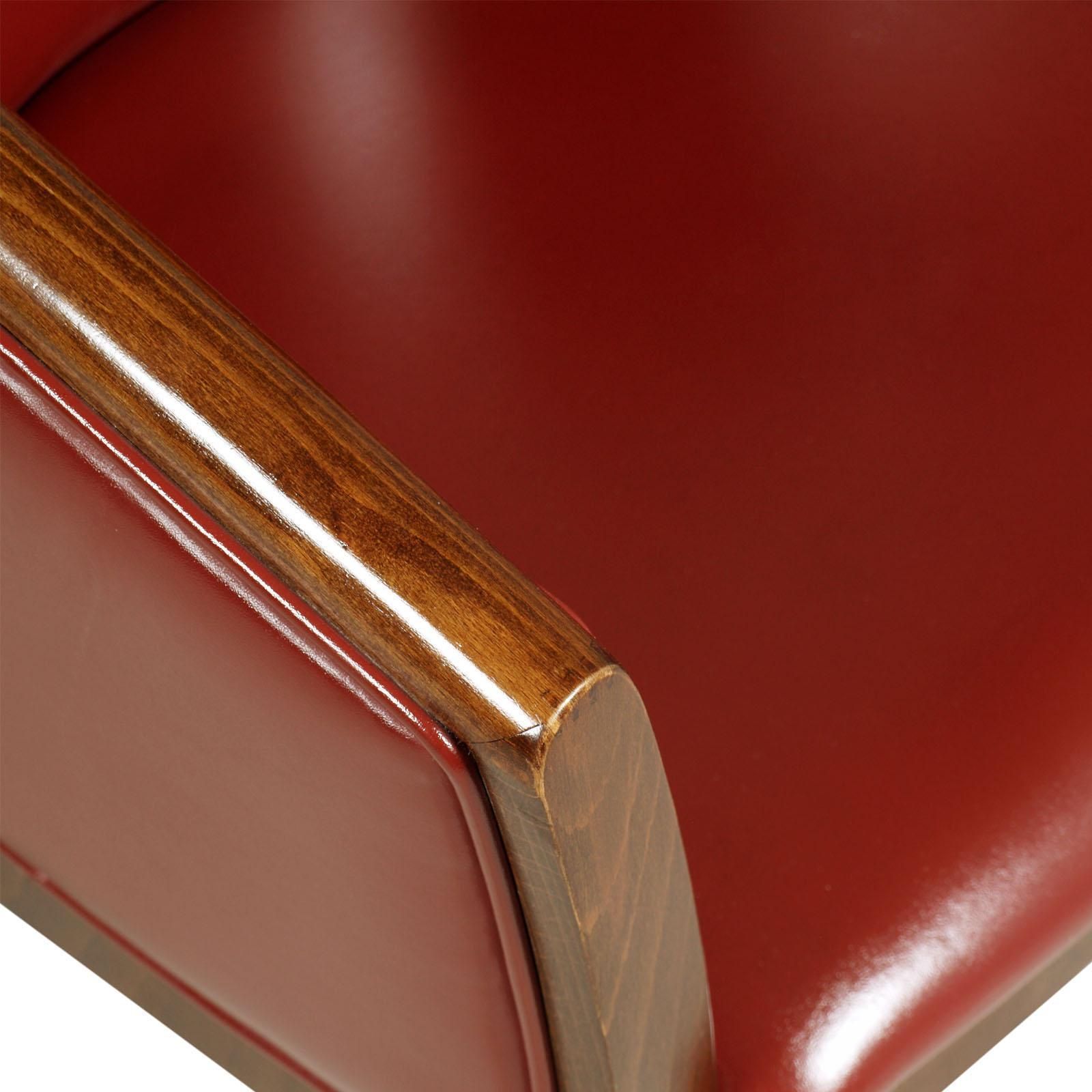 1930s Art Deco Pozzetto Pair Armchairs, Loung Chairs, Walnut, Leather Bordeaux photo Furniture