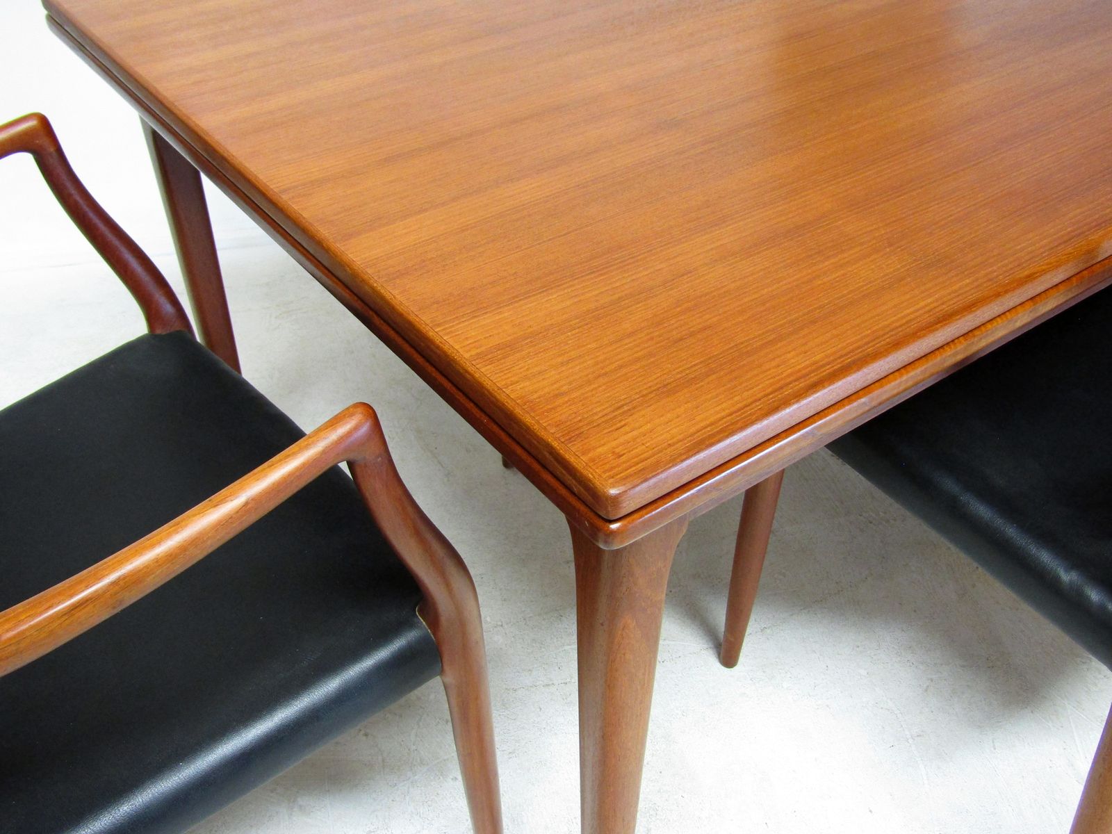 photo furniture 1950s Danish Extending Model 9 Banqueting Dining Table In Teak By Niels Moller