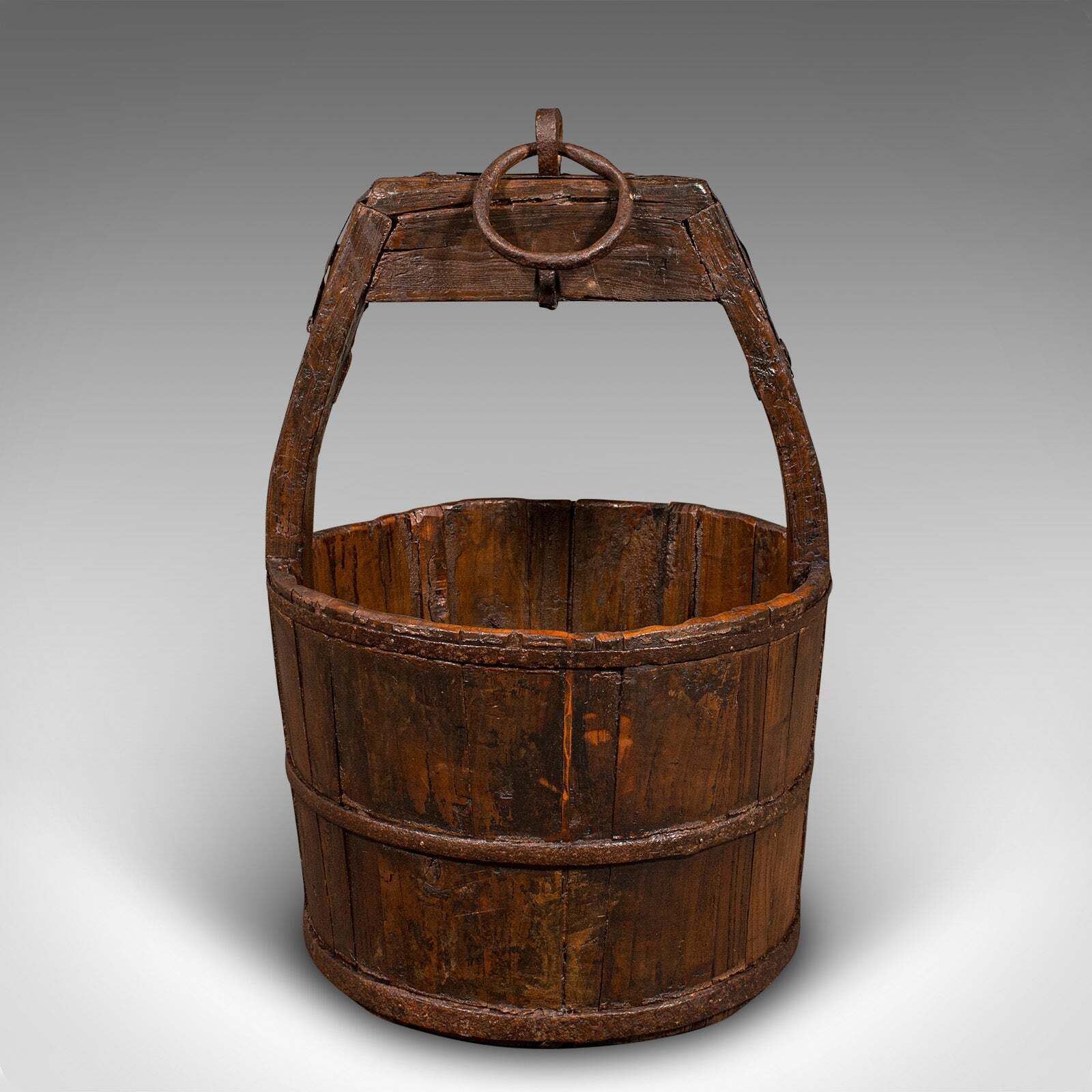 Large Antique Country Garden Well Bucket, English, Planter, Georgian, Fuel Store photo Home Decor