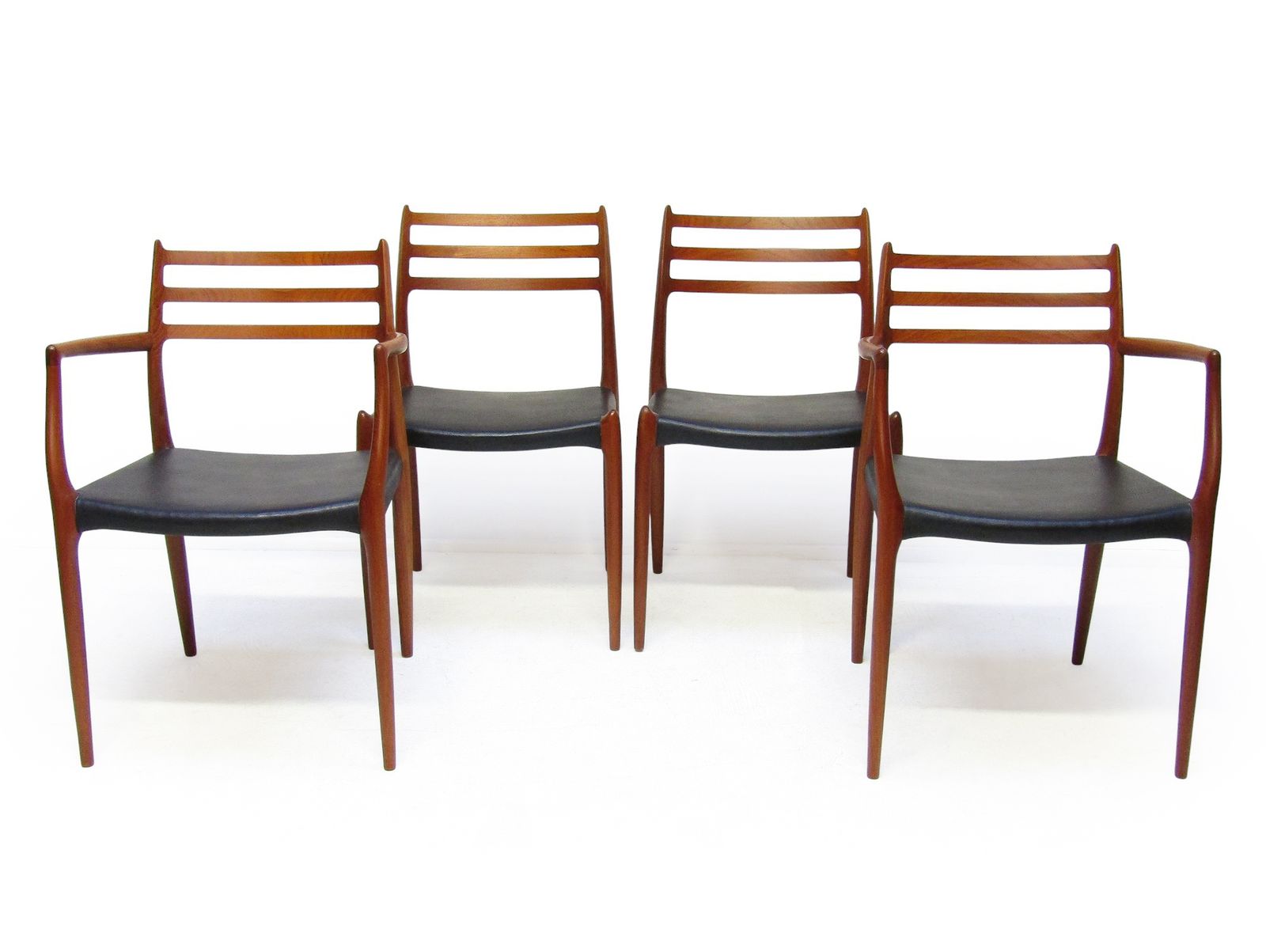 Set Of Four Exceptional 1950s Danish Dining Chairs By Niels Moller, 2x Model 62 And 2x Model 78 photo vinterior