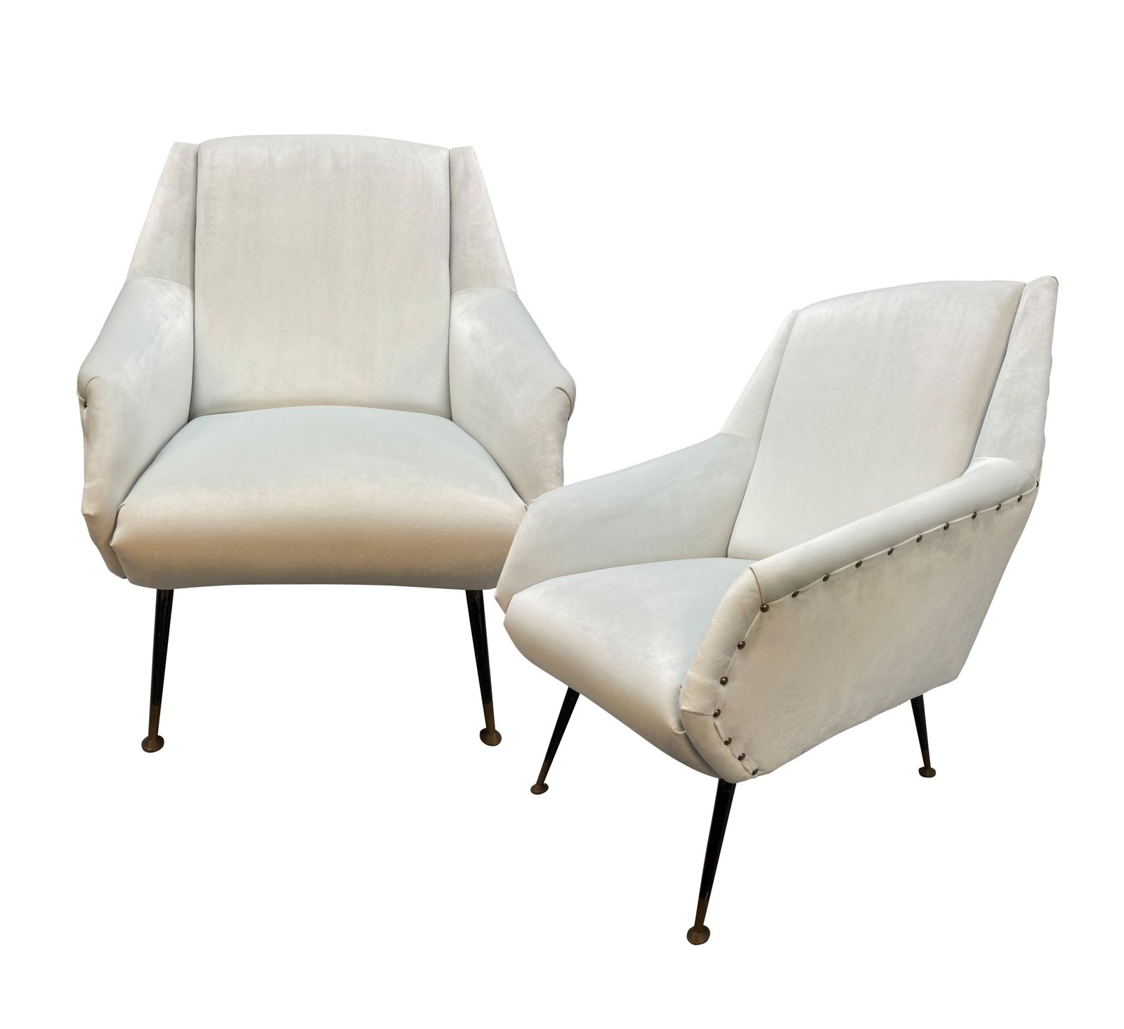 A Pair Of Gio Ponti Style Armchairs