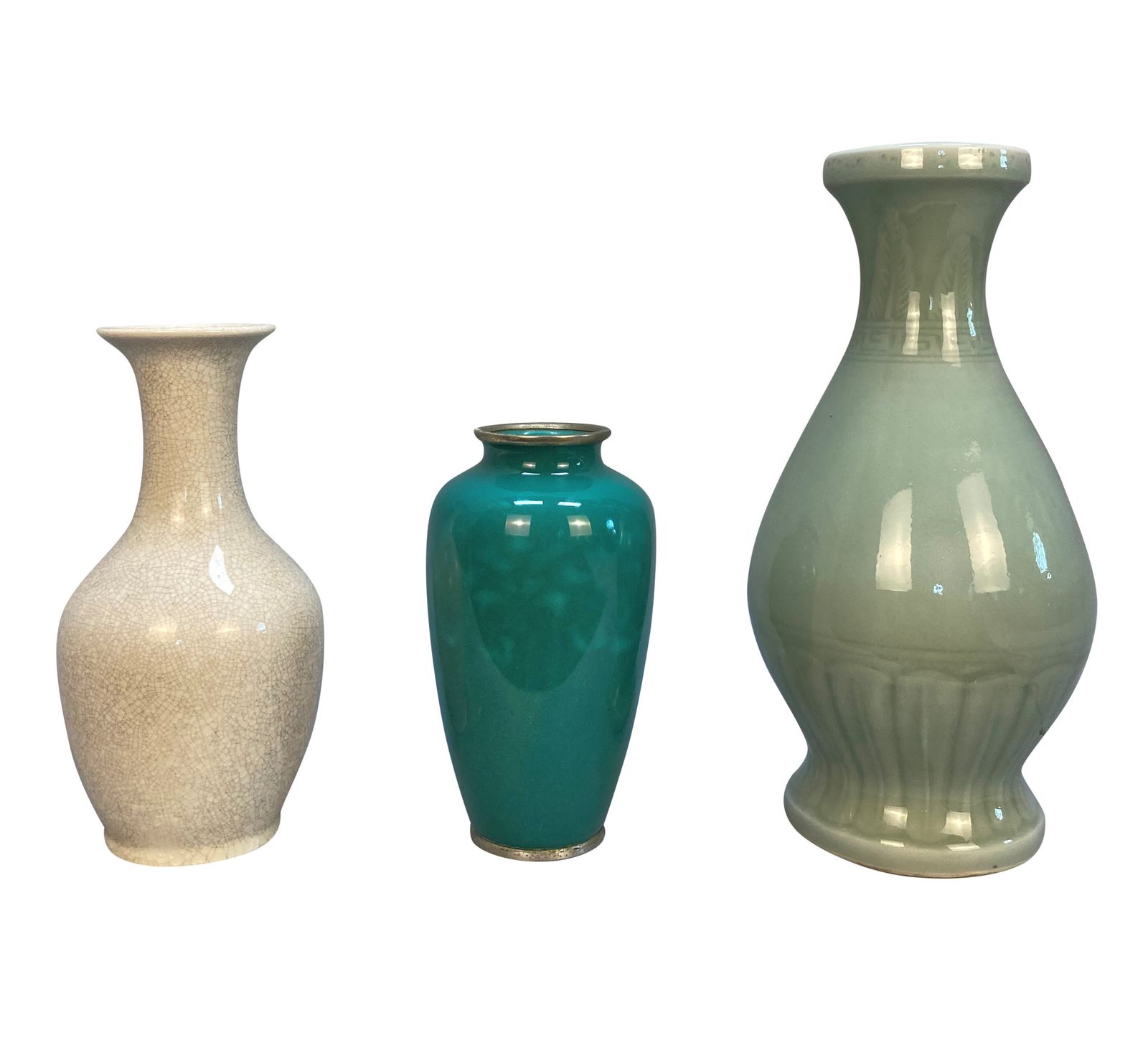 A Set Of Three Japanese Vases, 1900s