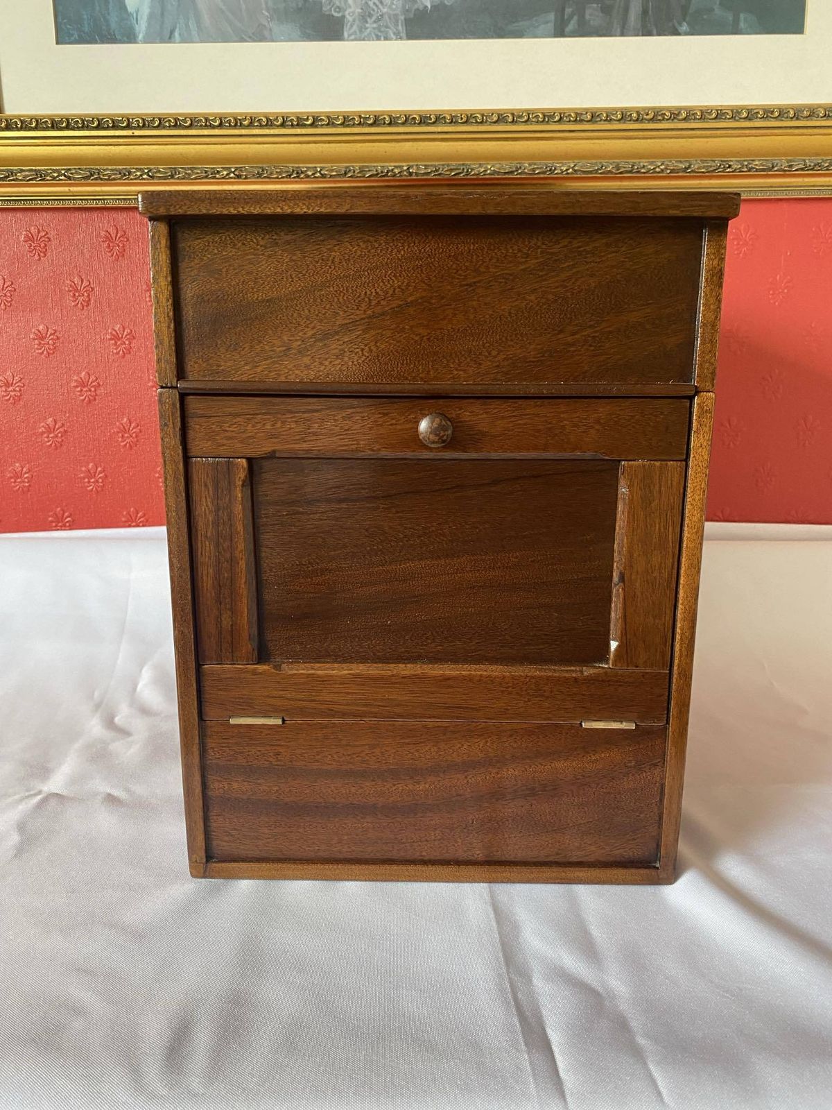 Harrods Mahogany Desk Top Stationary Box. photo buy