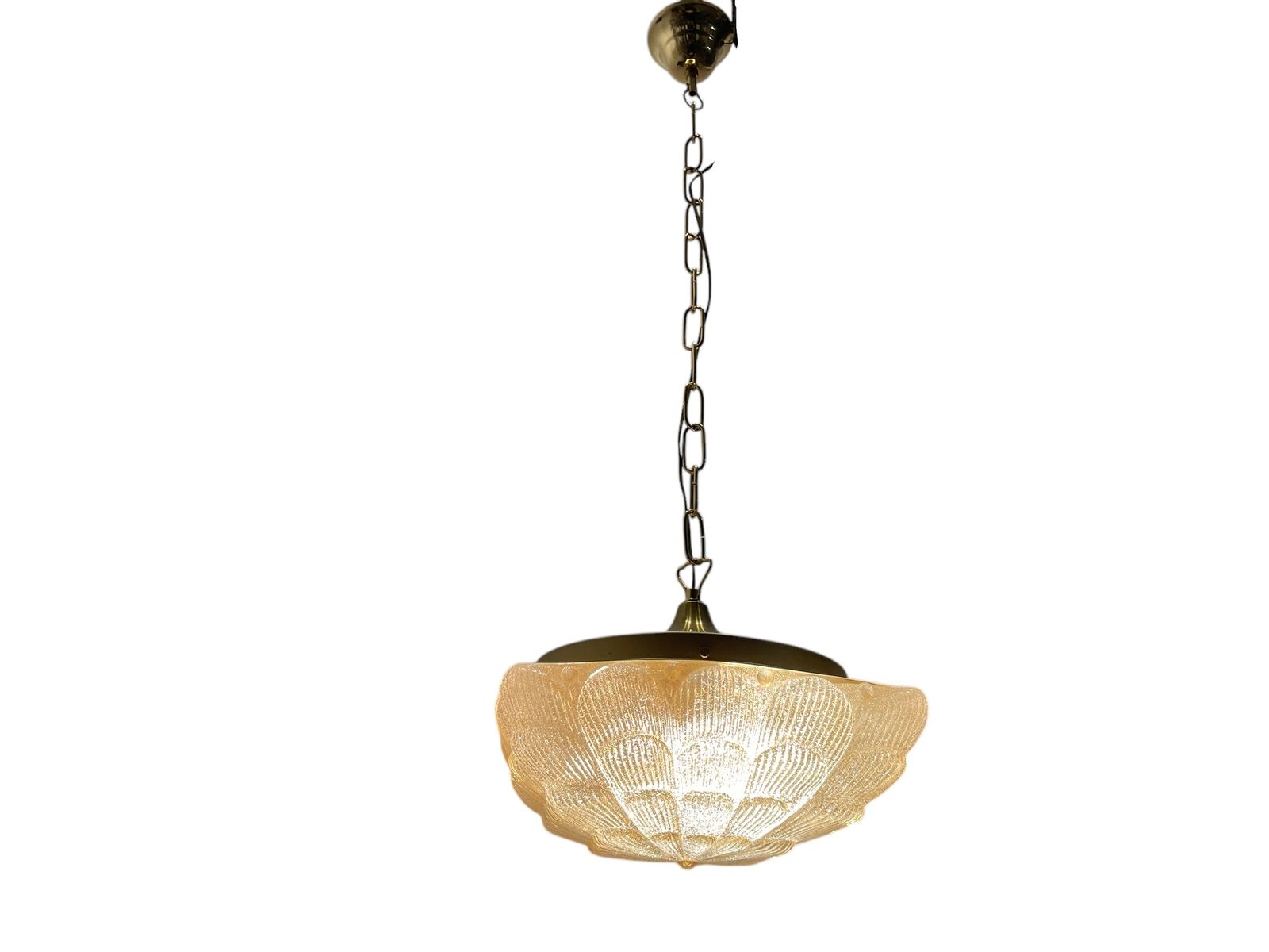 Murano Glass Light Pendants Set Of 2 1980’s photo Lighting