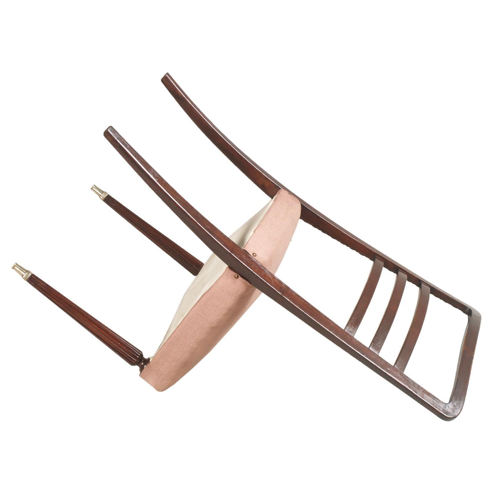 Mid Century Modern Chair By Paolo Buffa For Cantù In Carved Mahogany photo vinterior