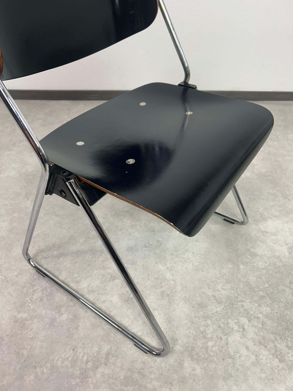 photo for sale Mid Century Modern Dining Chairs No.614/3 By Klaus Franck For Wilkhahn