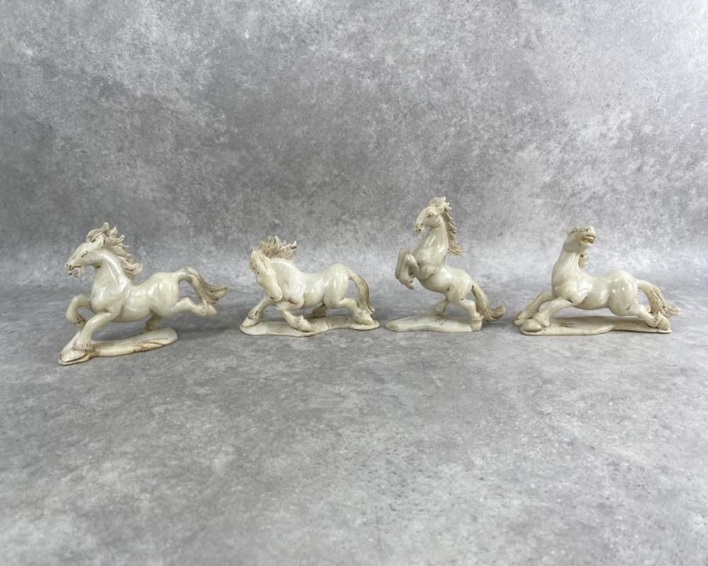 Set Of 8 Old China Jade Horses photo 4349.0