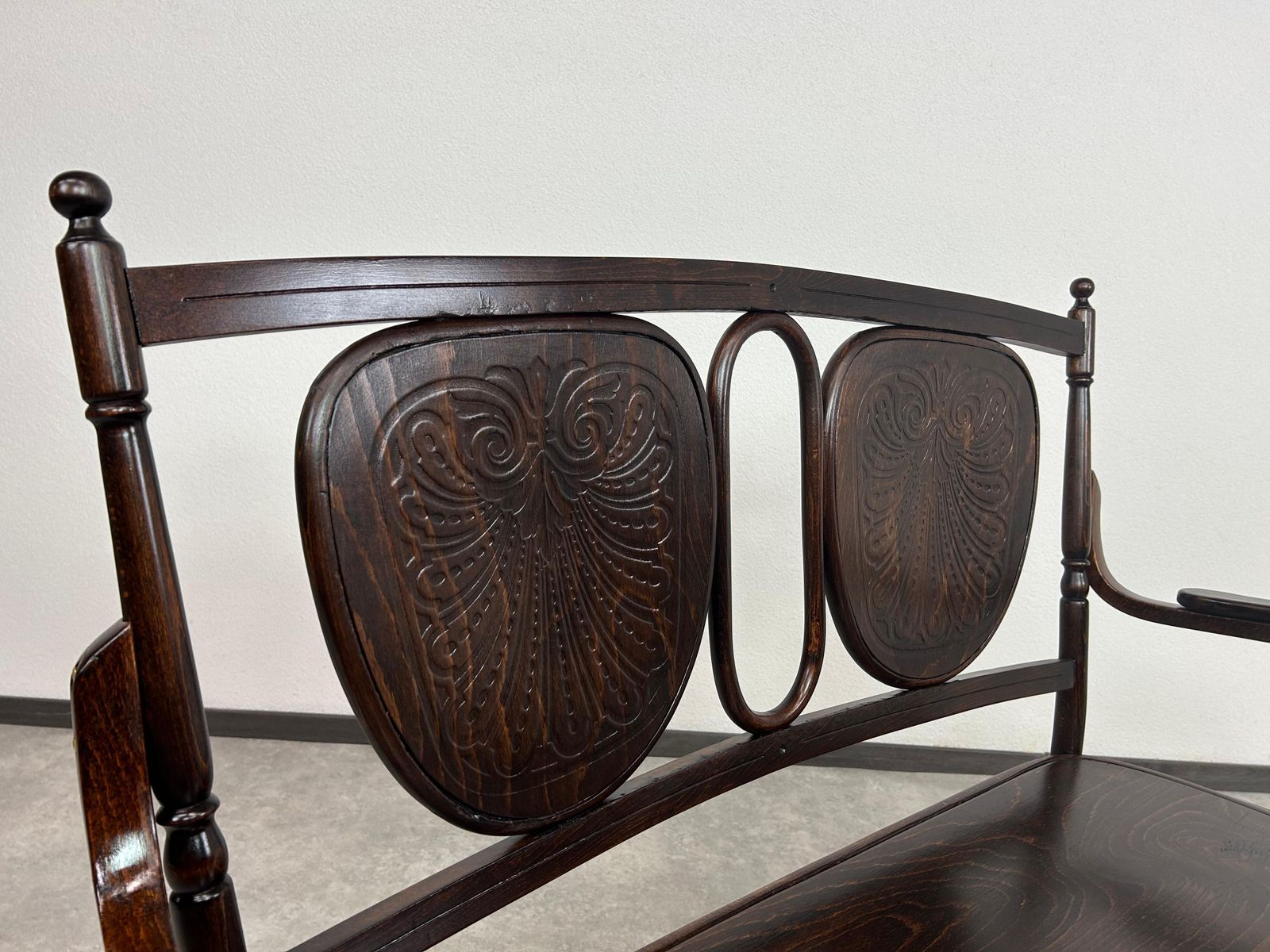 Secession Bentwood Bench By Thonet Mundus photo vintage