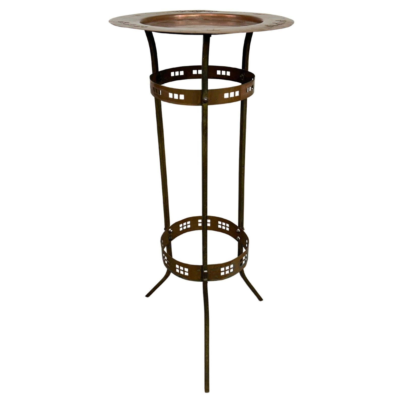 Viena Secession Brass Side Table By Josef Hoffmann
