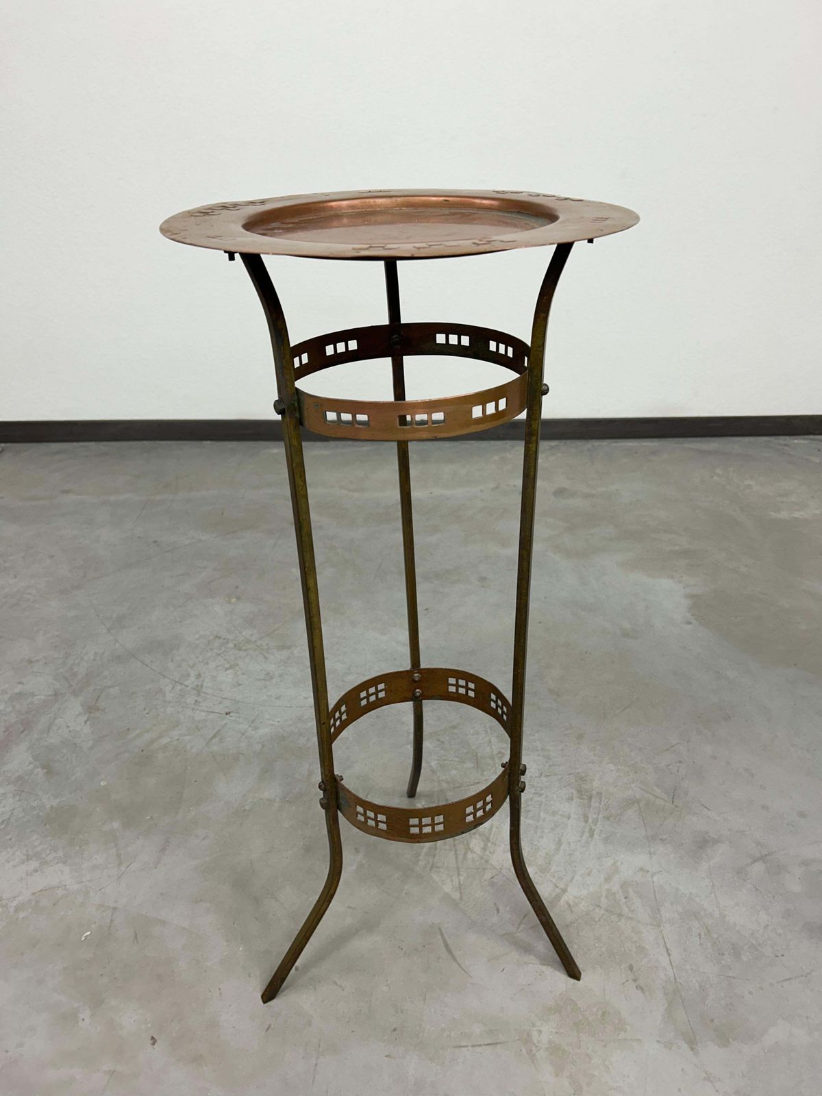 Viena Secession Brass Side Table By Josef Hoffmann photo vinterior