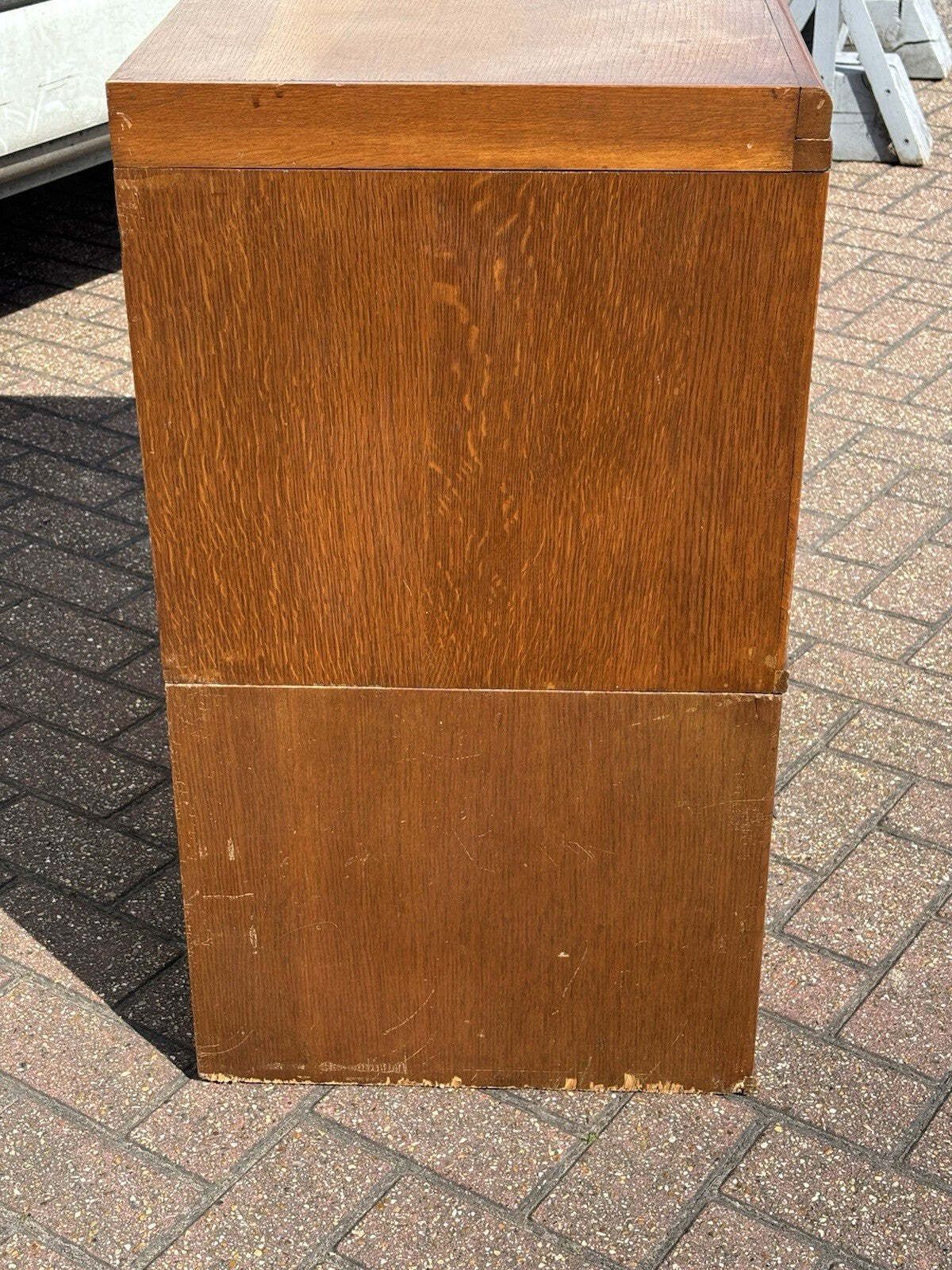 Large Edwardian Floor Standing Oak Filing Drawers. Cabinet Splits In Half. photo buy