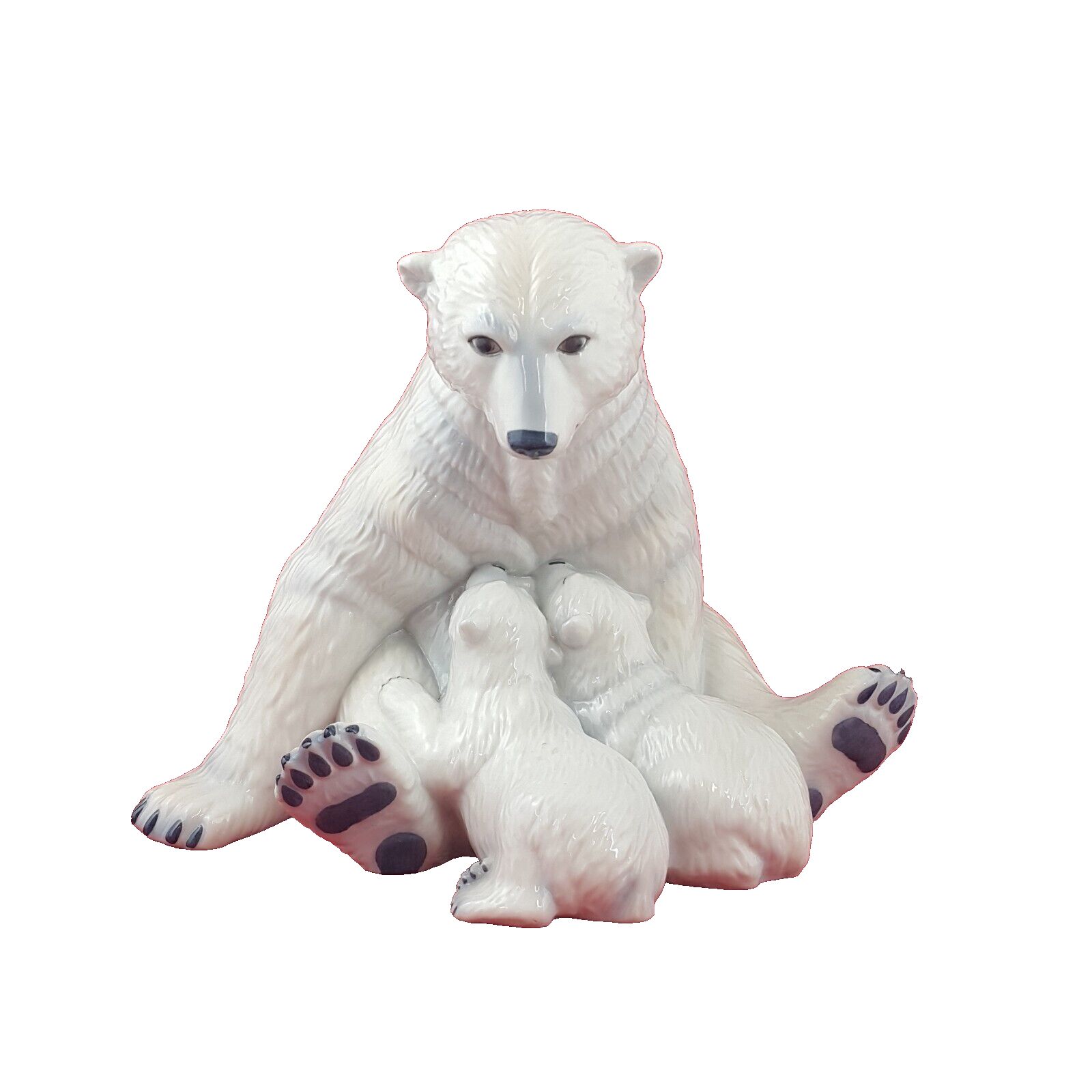 Royal Copenhagen Allan Therkel  Polar Bear With Cubs Motherly Love 087 7544rch