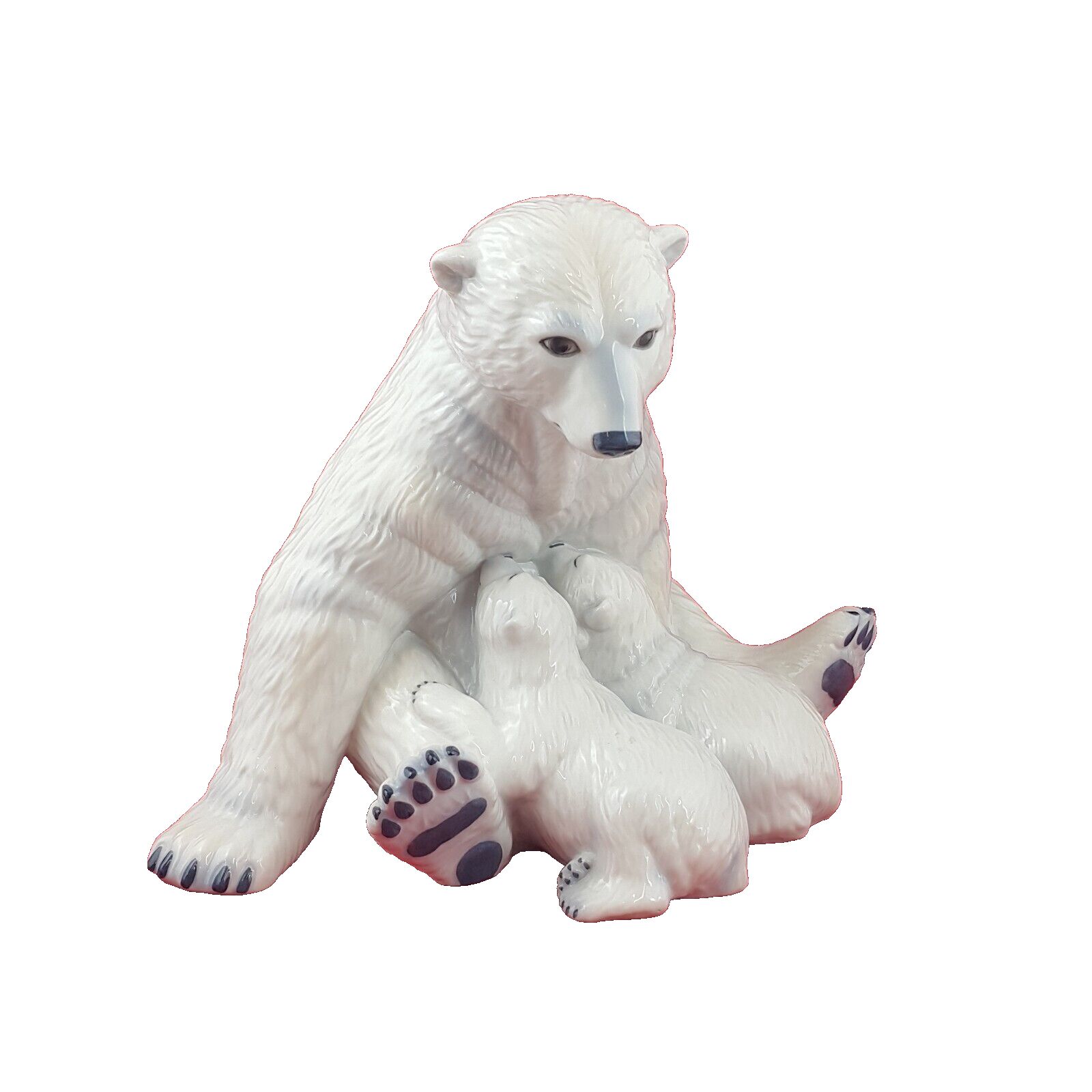 Royal Copenhagen Allan Therkel  Polar Bear With Cubs Motherly Love 087 7544rch photo vinterior