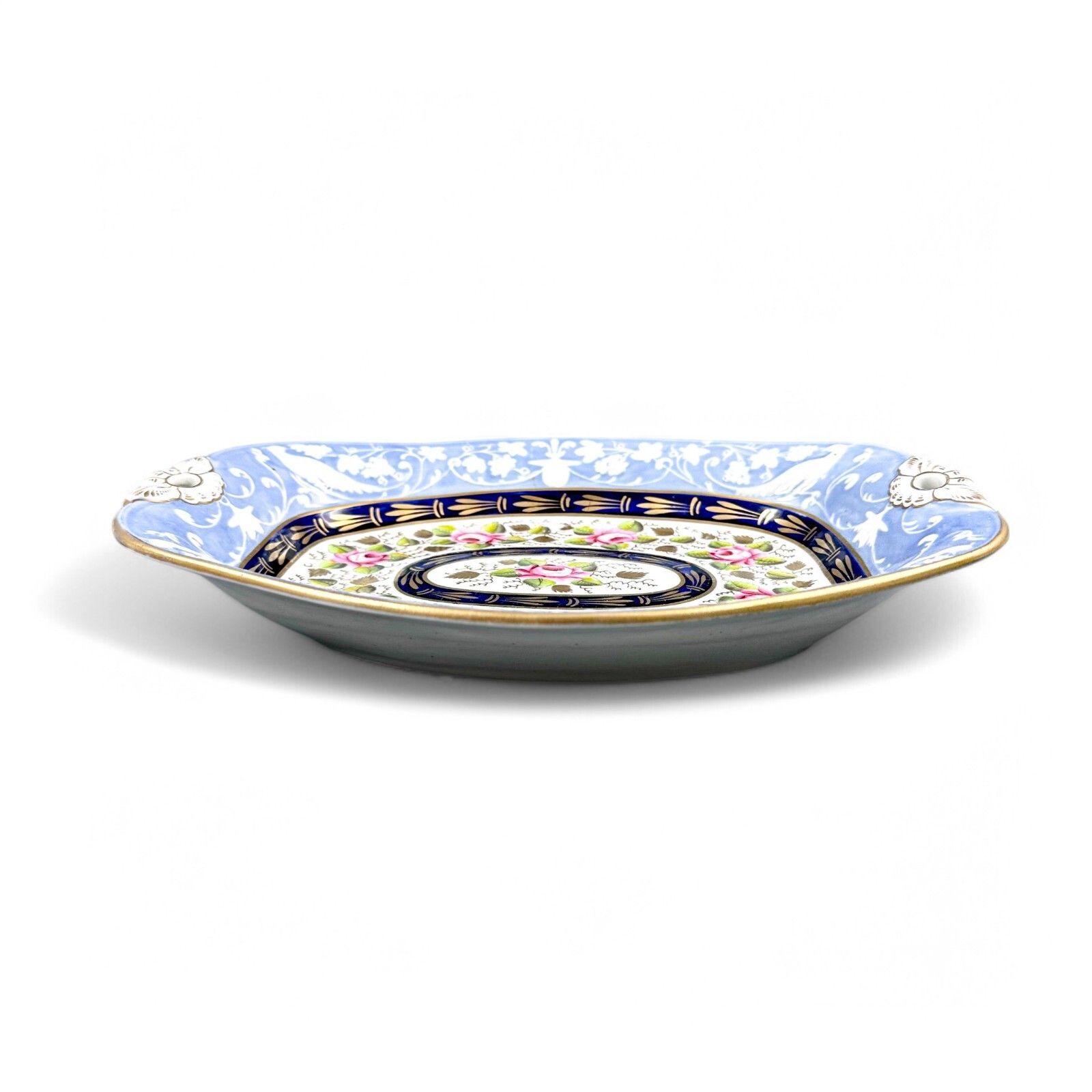 Rare Staffordshire New Hall Dessert Set With Resist Moulded Borders Circa 1820 photo 1600.0