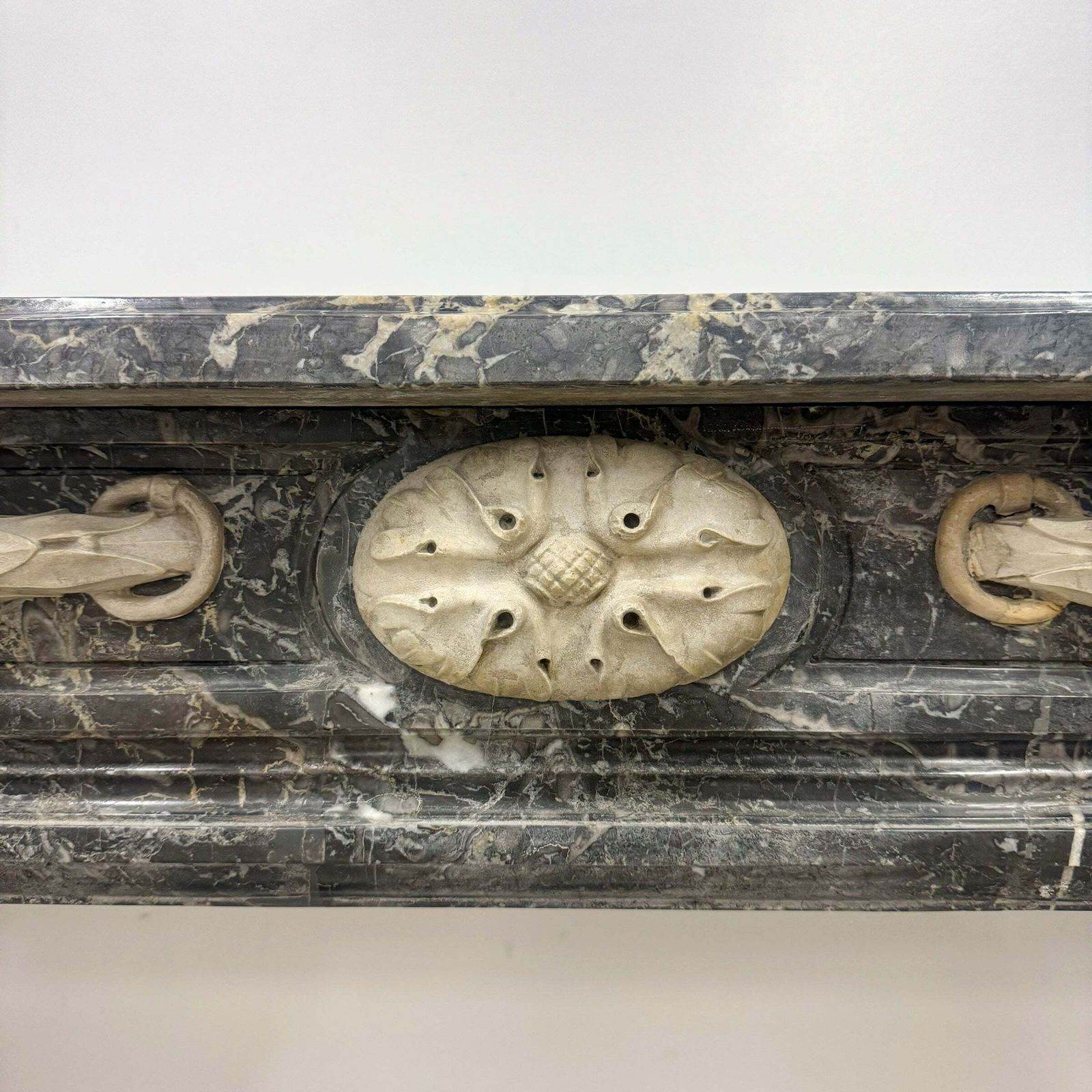 Antique Italian Empire Style Marble Fireplace Surround photo furniture