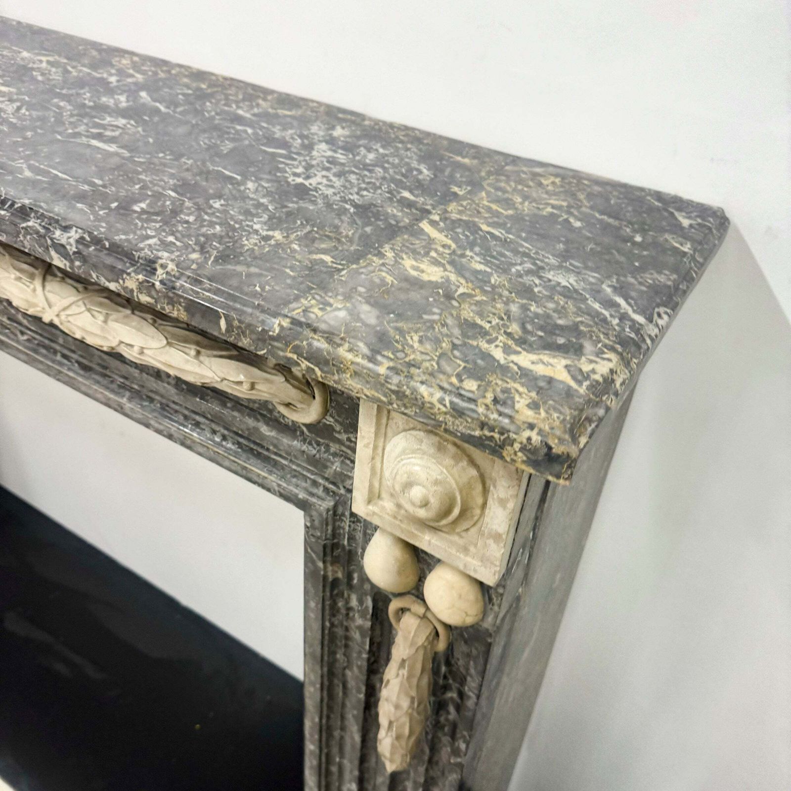 Antique Italian Empire Style Marble Fireplace Surround photo buy