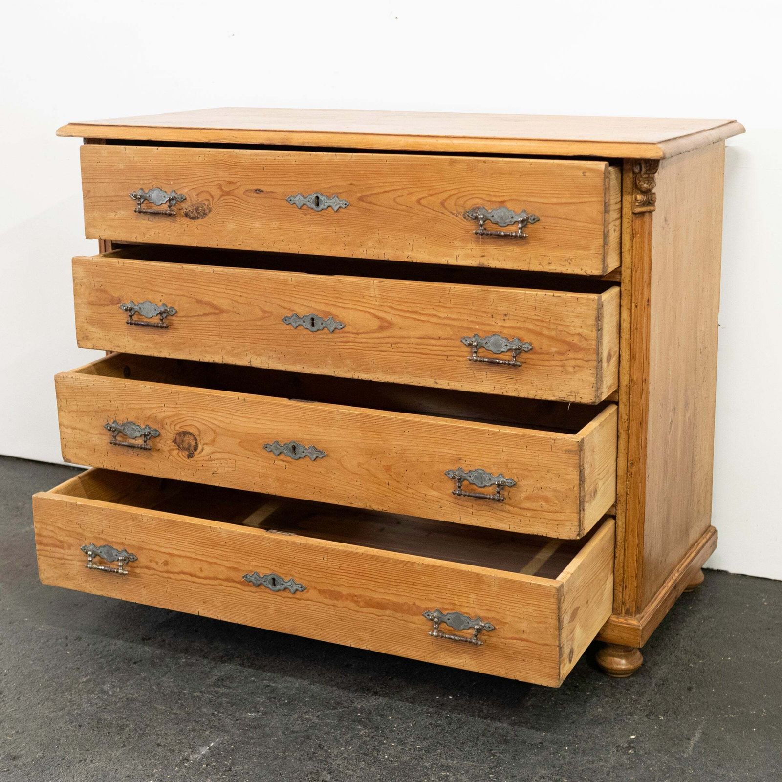 Antique Pine Continental Chest Of Drawers photo for sale