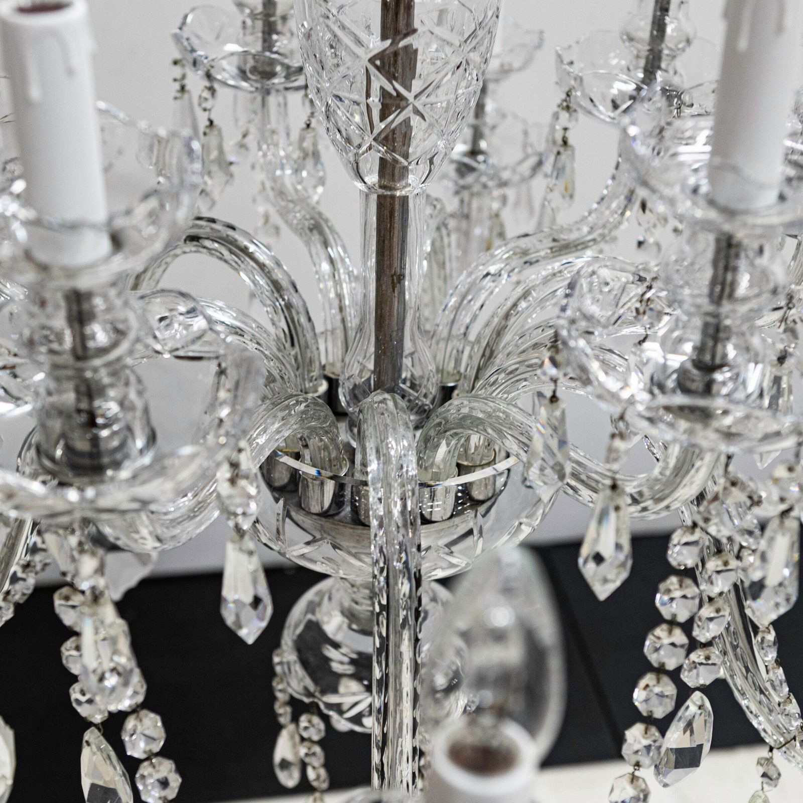 Large Antique Crystal Chandelier | Victoria Palace Theare photo vintage