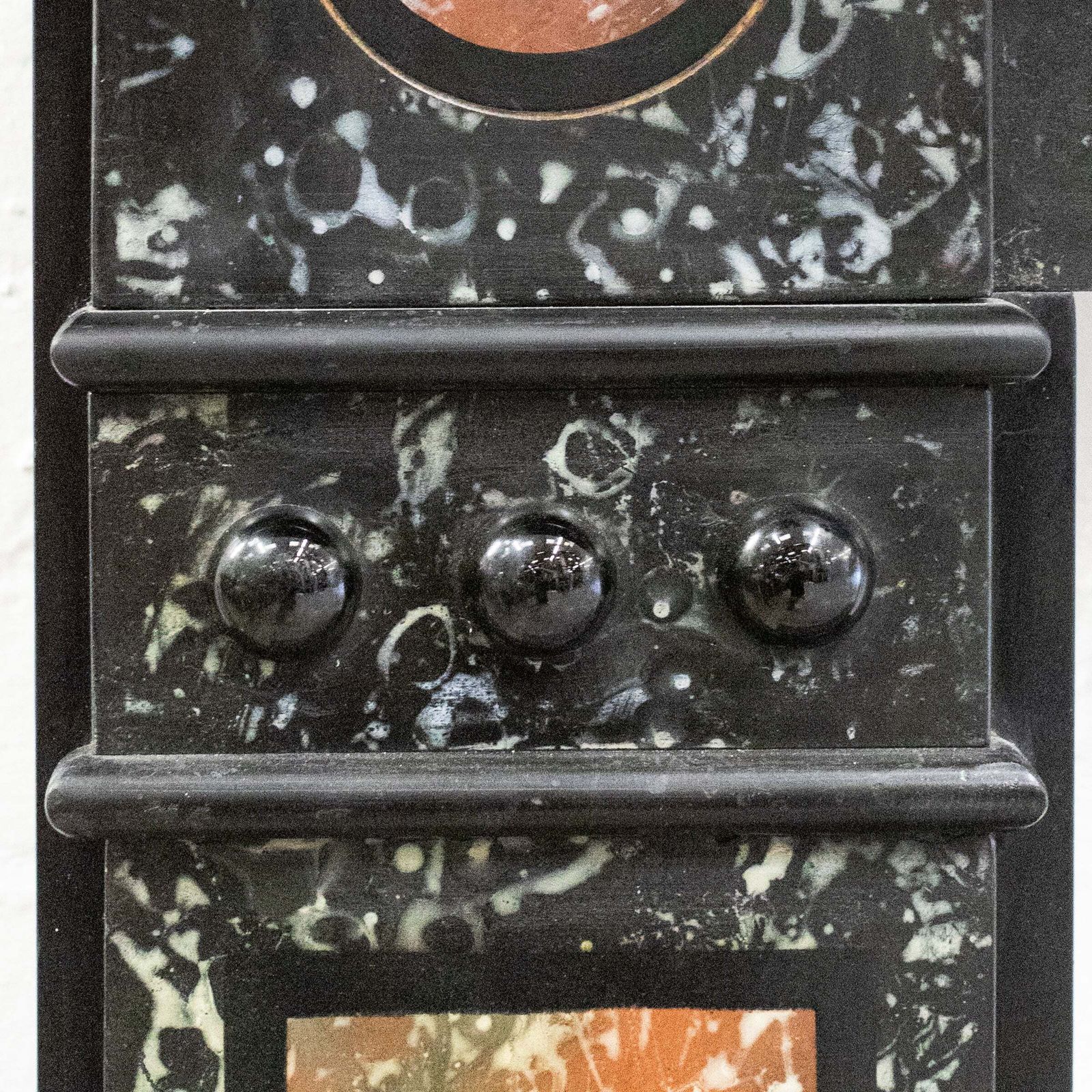Antique Victorian "Marbelised" Slate Fireplace Surround With Roundels photo for sale