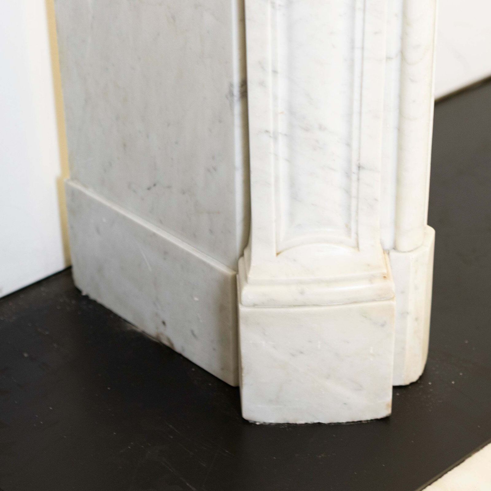 Antique French Style Marble Fireplace photo vintage