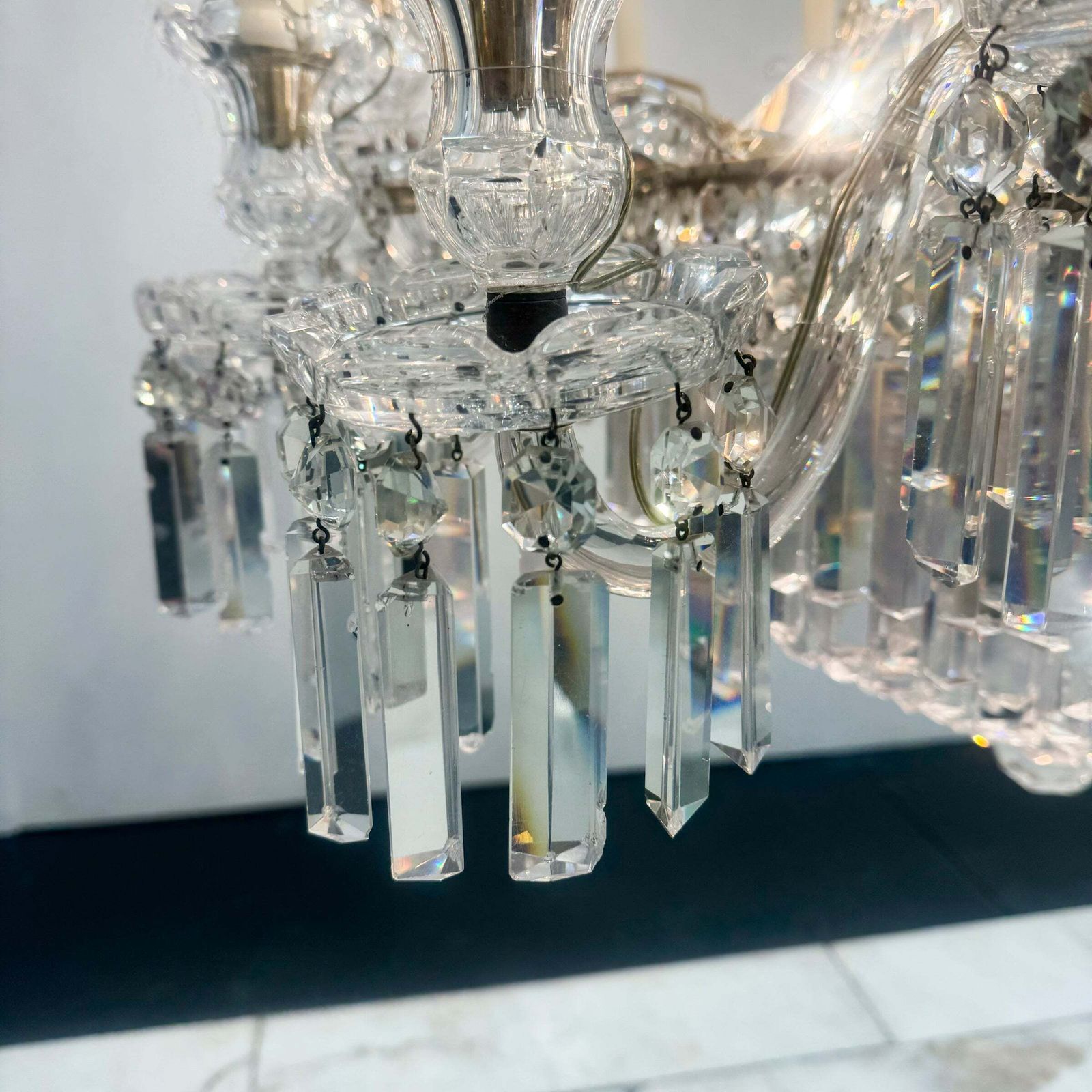 16000.0 Mid 19th Century Antique Crystal Chandelier By F&C Osler Of Tent And Waterfall Design| 15 Arm photo