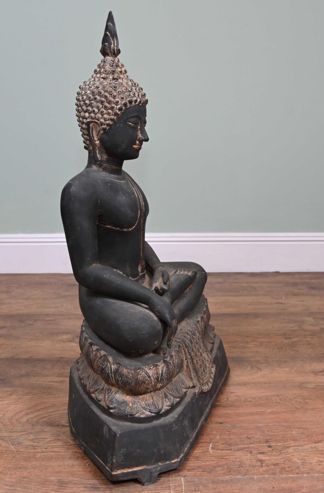 Bronze Nepalese Buddha Statue Meditation Antique Buddhist Art photo furniture