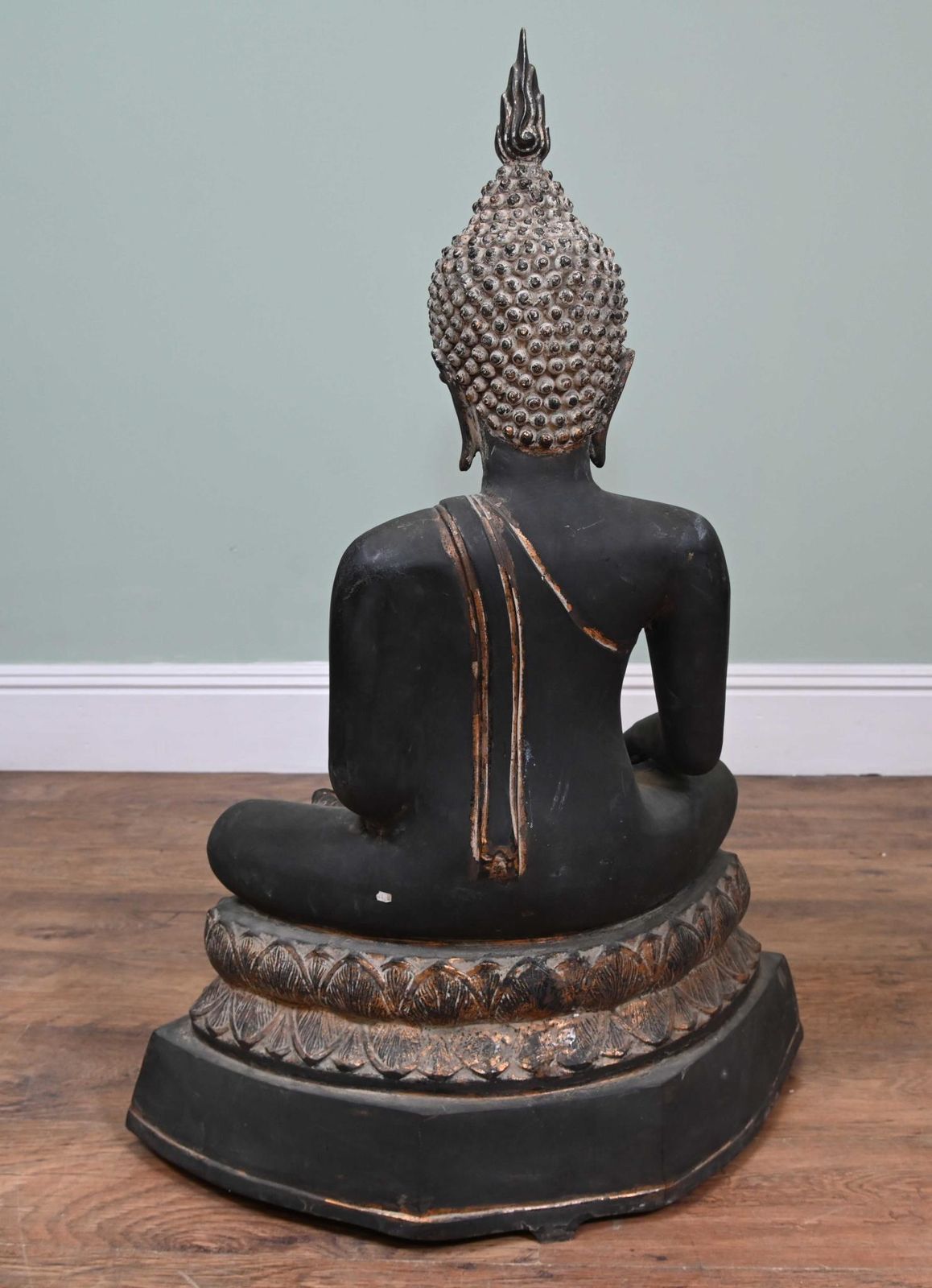 photo vinterior Bronze Nepalese Buddha Statue Meditation Antique Buddhist Art