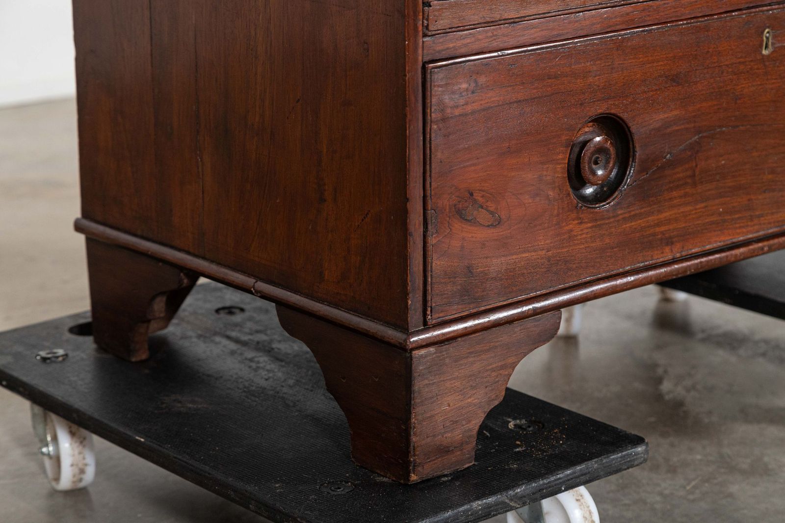 photo for sale 19thc English Mahogany Campaign Chest Drawers