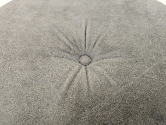 photo for sale Mid Century Italian Round Velvet Stool, 1960s
