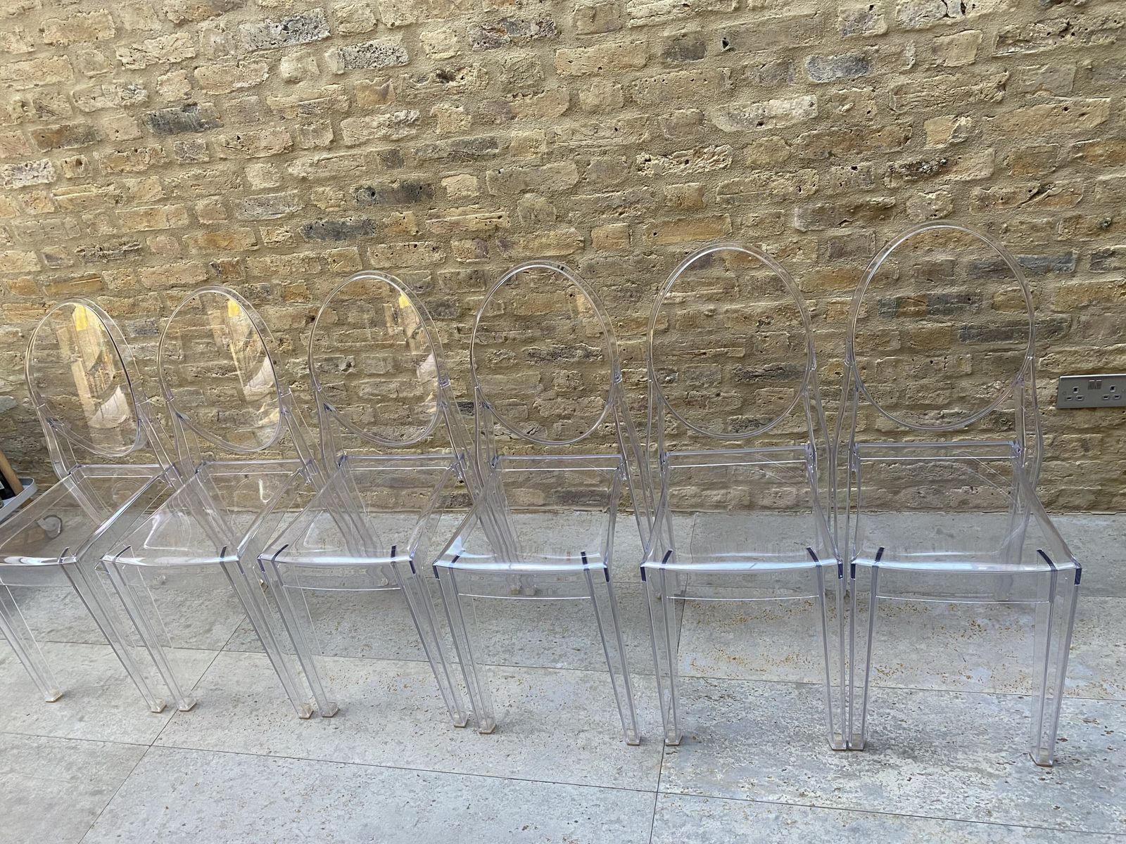 Set Of 6 Kartell Victoria Ghost Chairs photo vinterior
