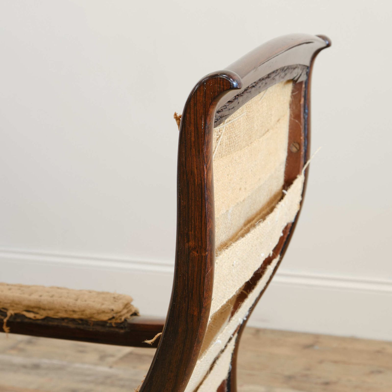 photo furniture Mid 19th Century Rosewood Open Armchair C1840
