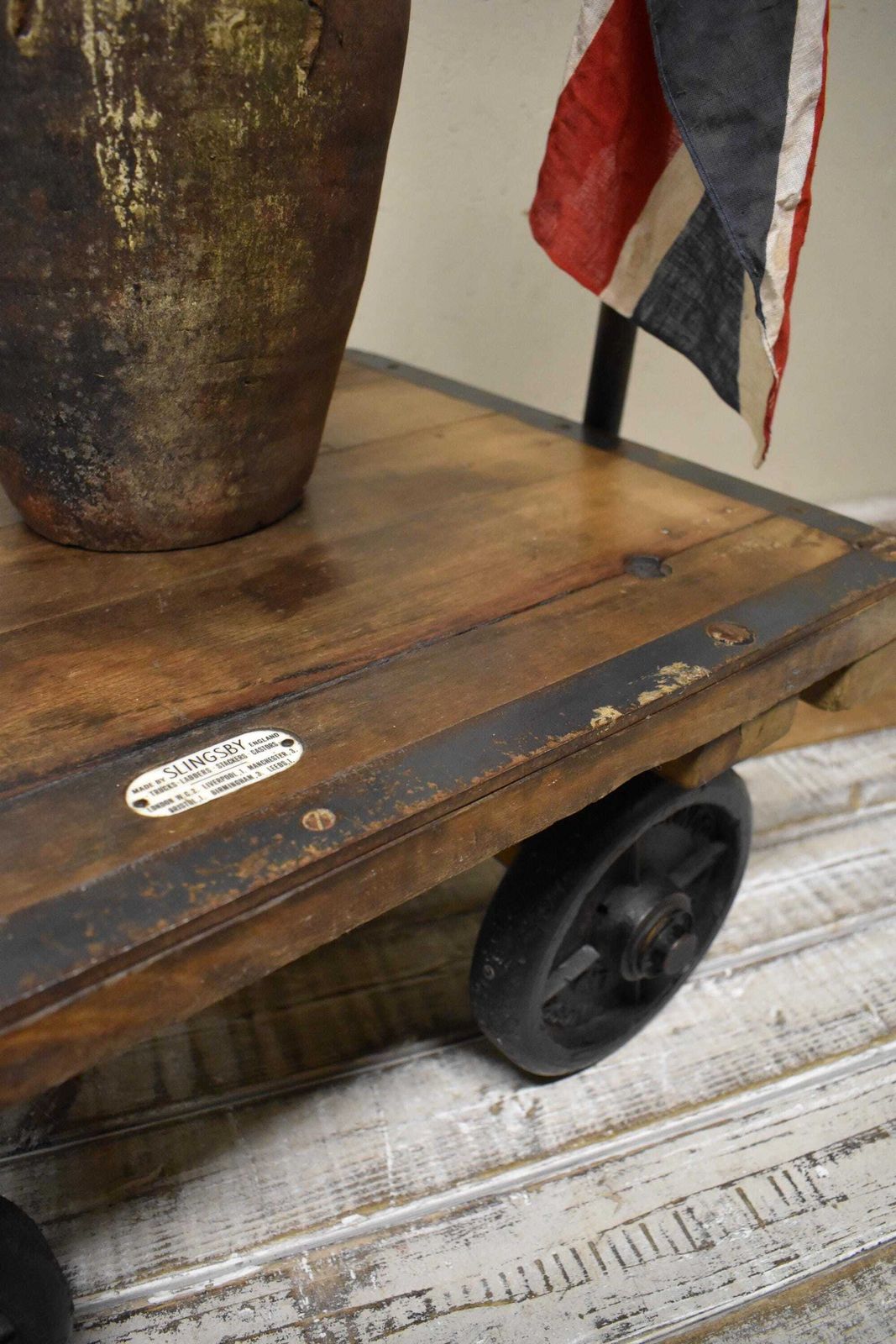 Vintage Industrial Small Trolley Table Cart By Slingsby photo for sale