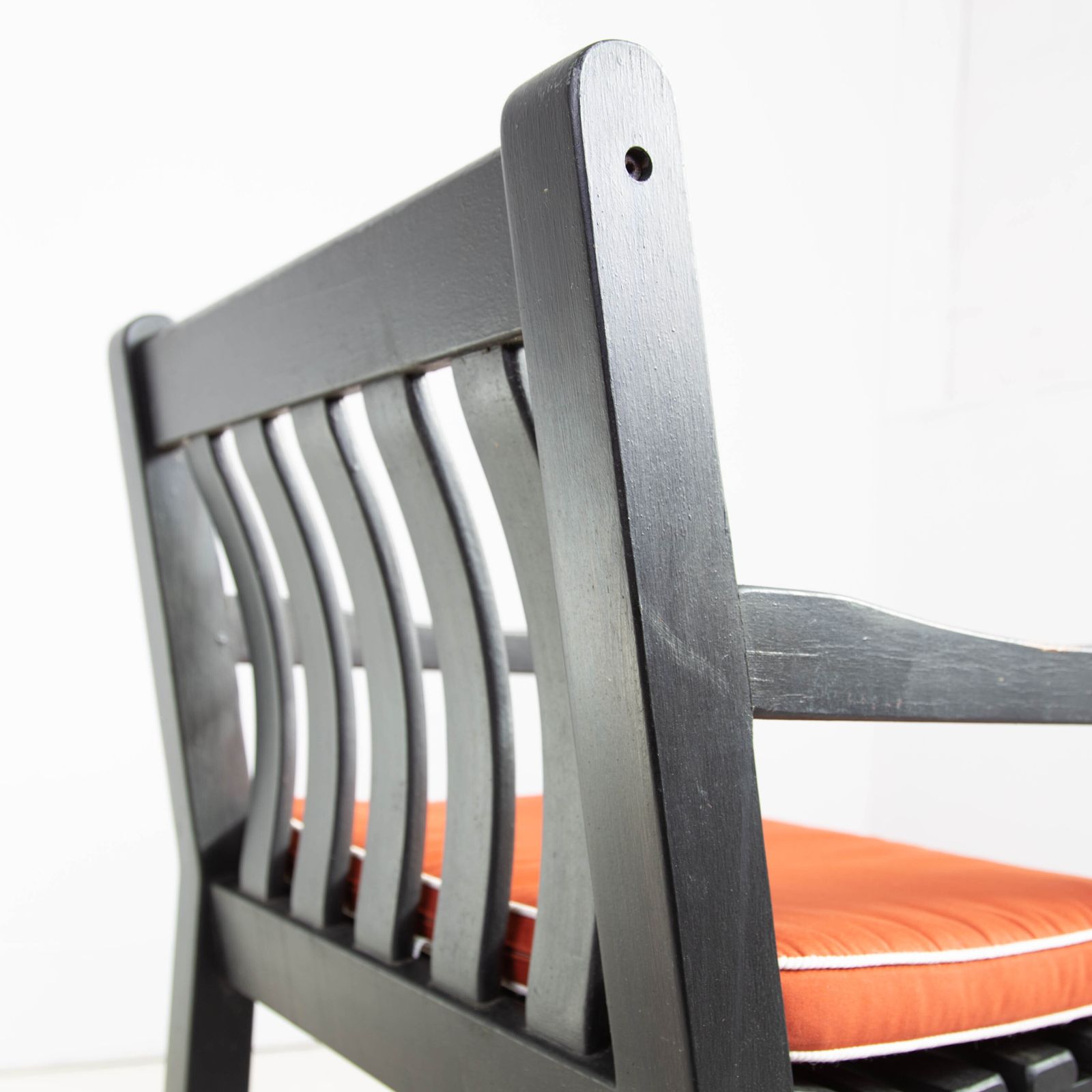Set Of 6 Quality Painted Teak Garden Chairs photo 760.0