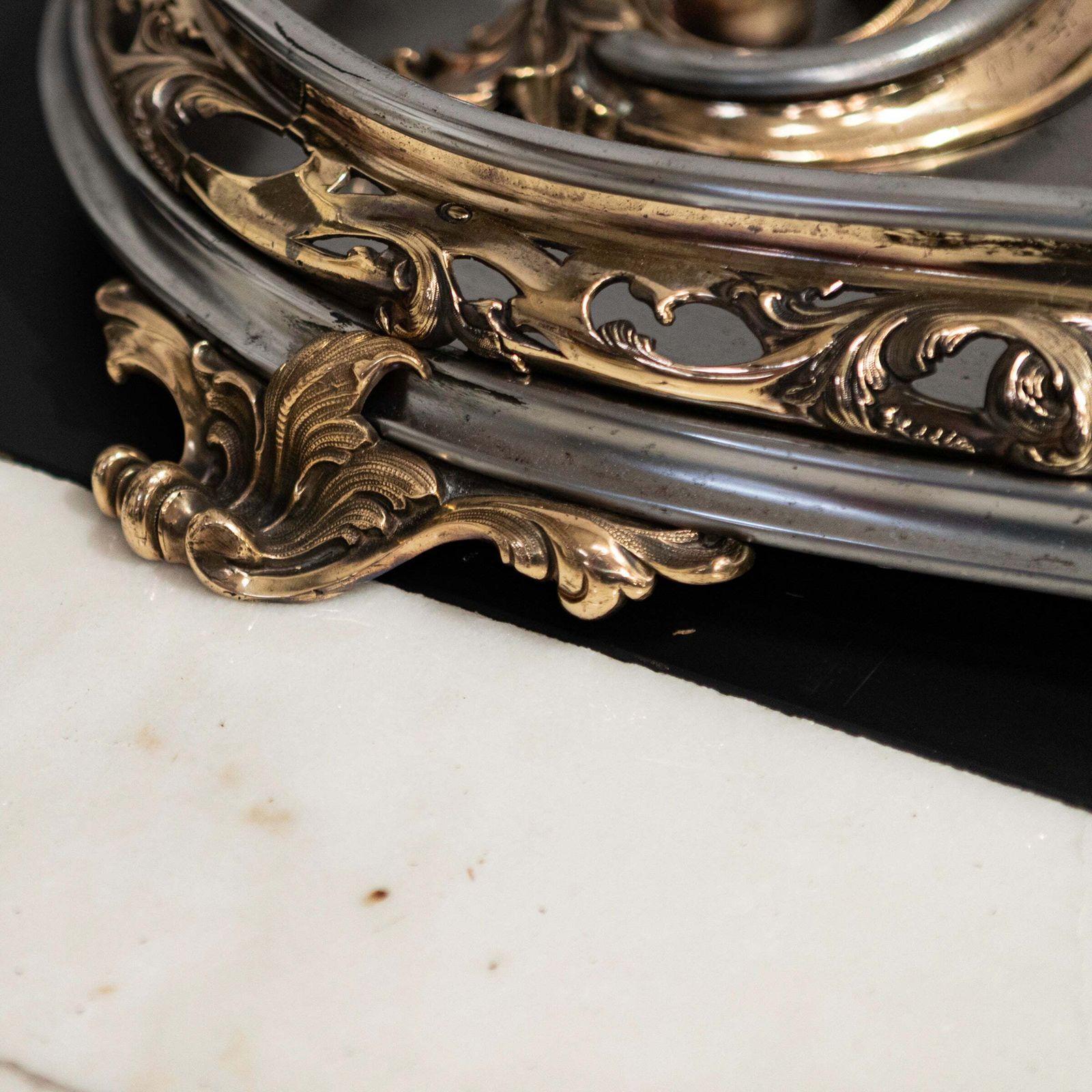 photo buy Antique Serpentine Rococo Fireplace Fender