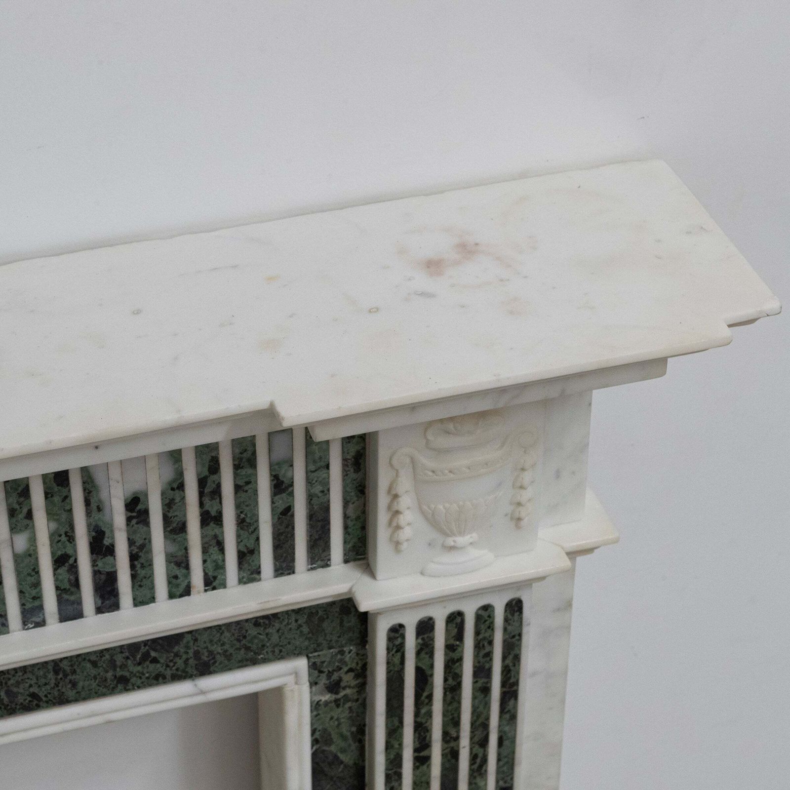 photo vinterior Reclaimed Georgian Style Statuary & Verde Marble Surround (Pair Available)