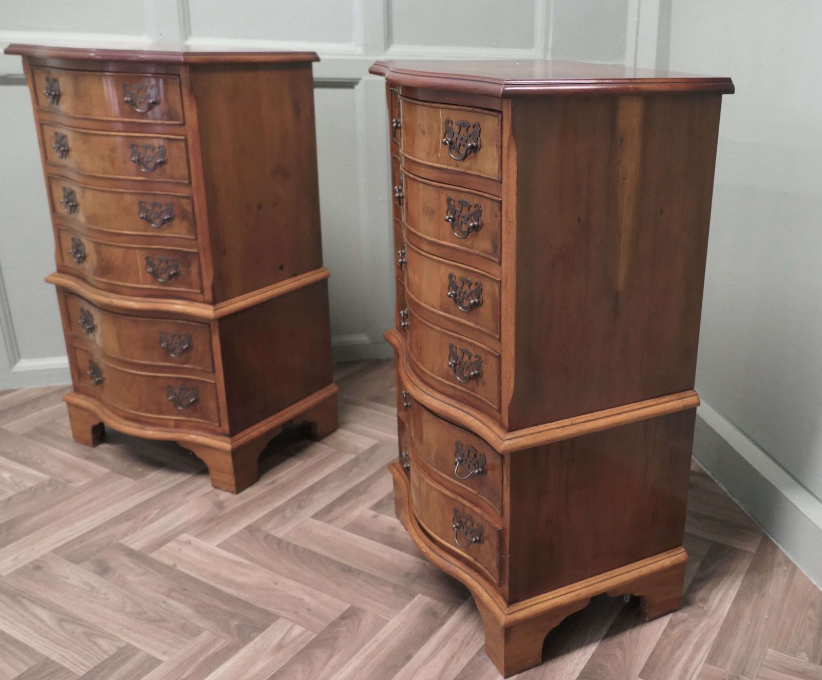 A Pair Of Bur Yew Chest Of Drawers photo for sale