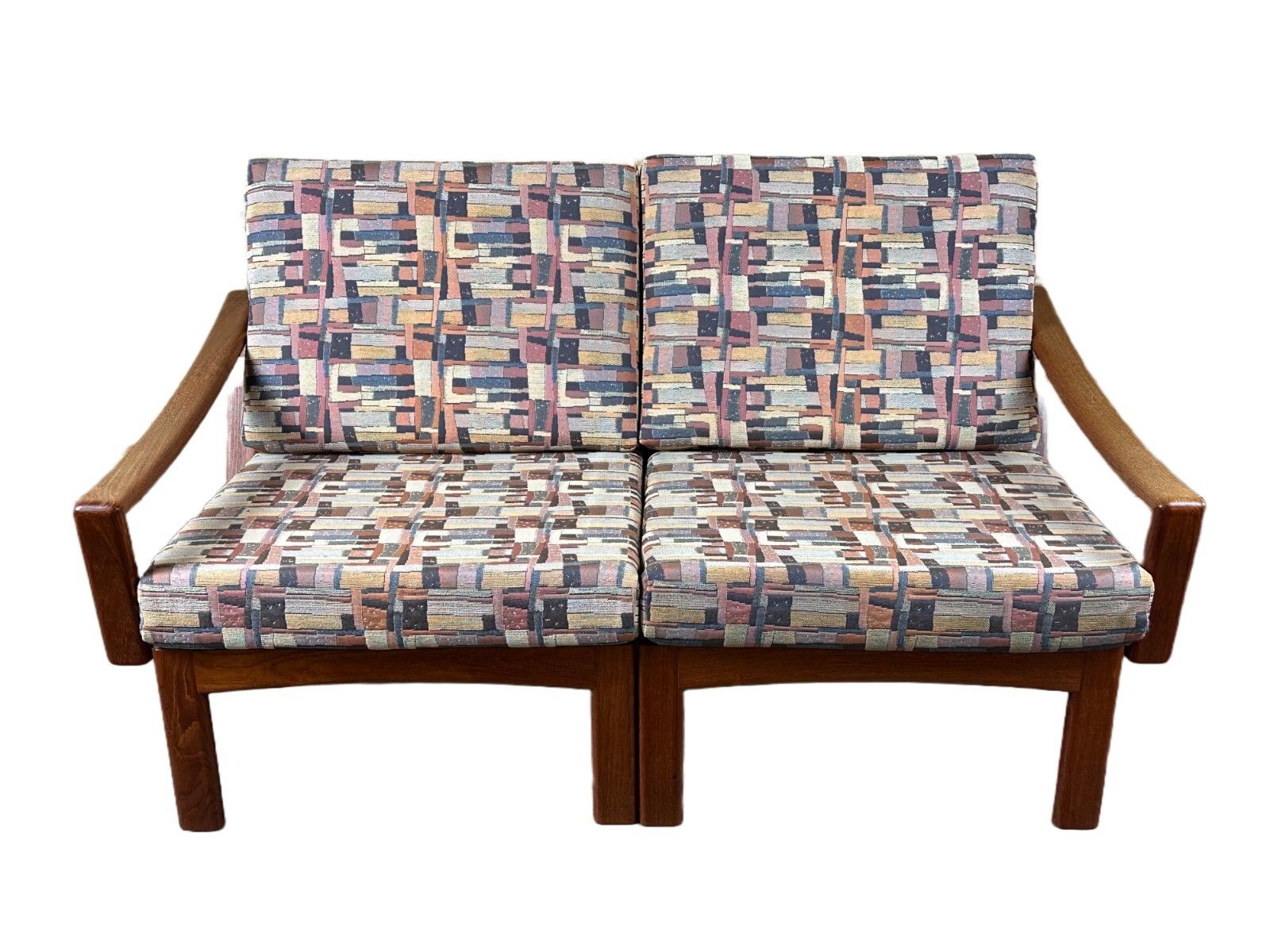 60s 70s Teak Couch Sofa 2 Seater By Glostrup Møbelfabrik Denmark Design
