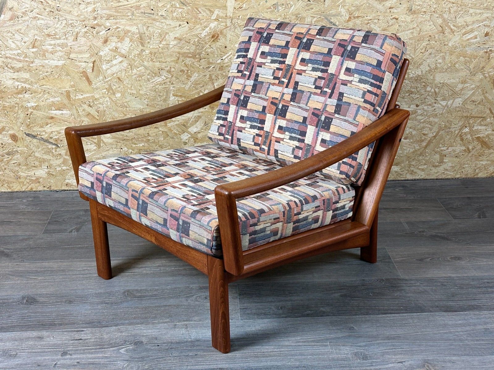 60s 70s Teak Armchair Easy Chair By Glostrup Møbelfabrik Denmark Design photo for sale